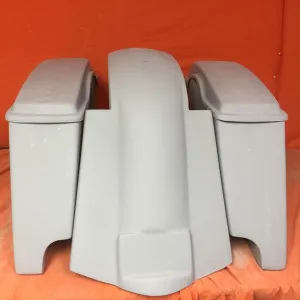 Honda Shadow Sabre 1100 4" Extended Saddlebags Bags   Rear Fender Dual Cut Out   Lids