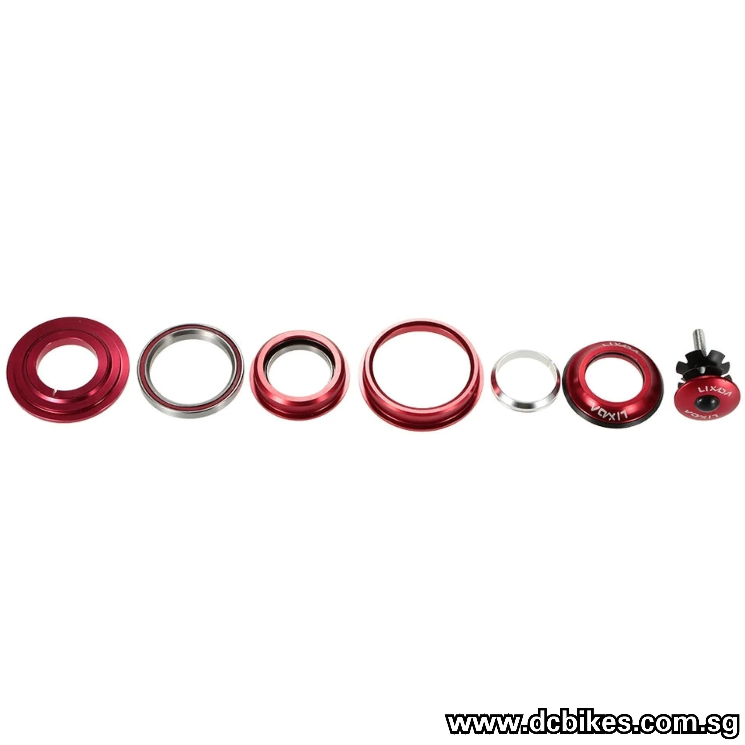 Integrated Top Bearing 41.8mm-56mm Tapered Headset   2 Sealed Bearings CNC Aluminum