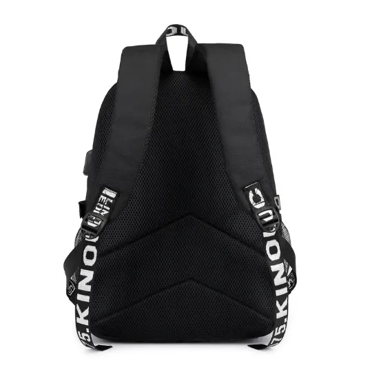 JoJo's Bizarre Adventure Jotaro Kujo Anime Backpack / School Bag / Travel Bag / Laptop Bag - Black and White
