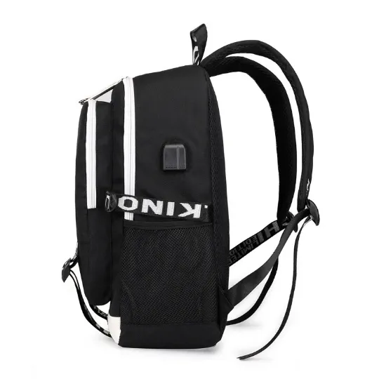 JoJo's Bizarre Adventure Jotaro Kujo Anime Backpack / School Bag / Travel Bag / Laptop Bag - Black and White
