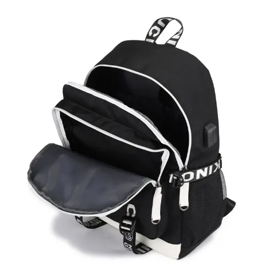 JoJo's Bizarre Adventure Jotaro Kujo Anime Backpack / School Bag / Travel Bag / Laptop Bag - Black and White