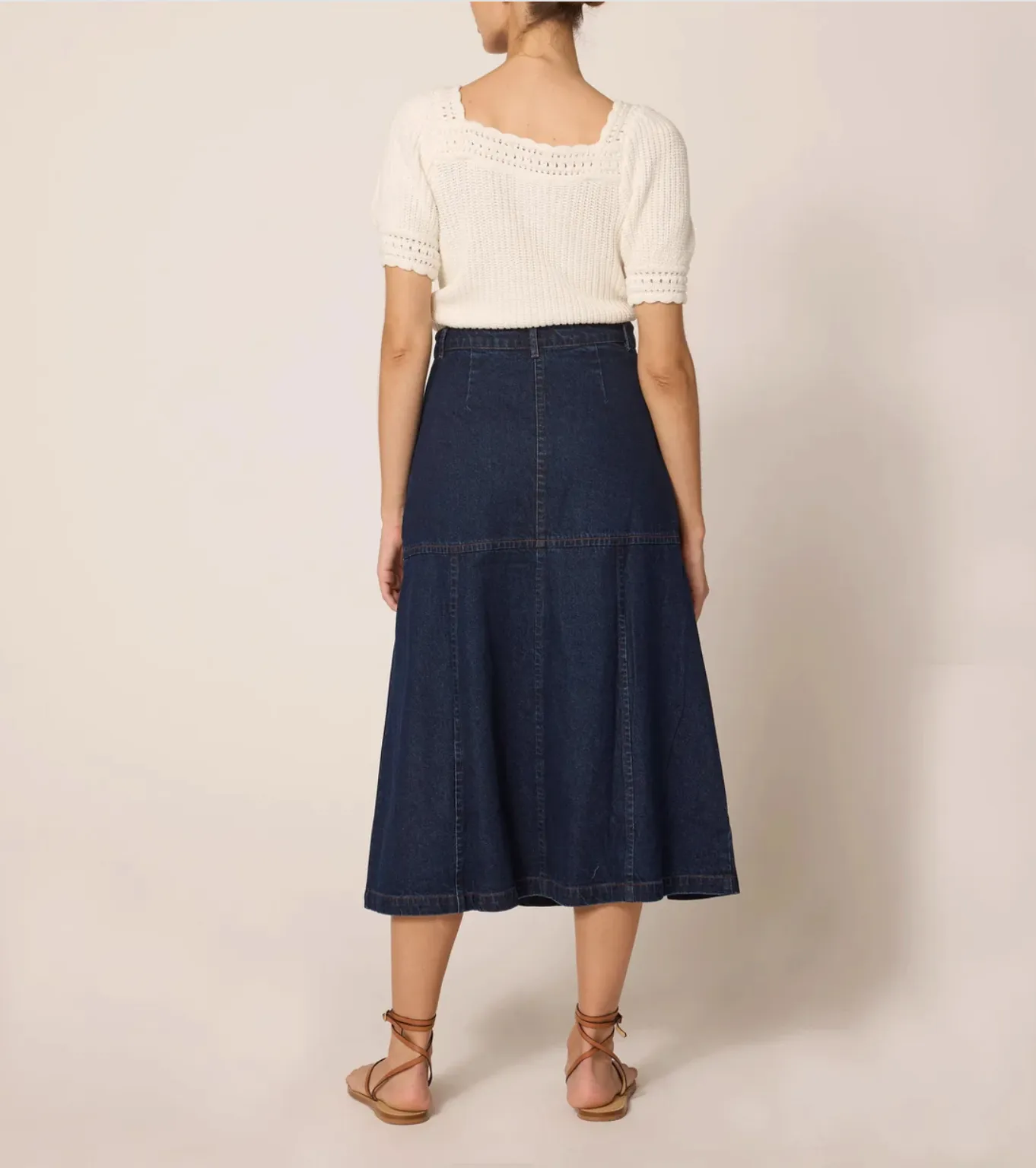 Josie Midi Skirt Dark Denim