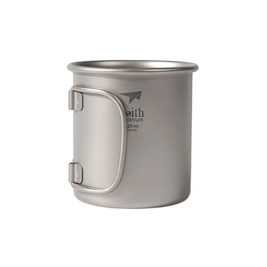 Keith Single-Wall Titanium Mug with Folding Handle