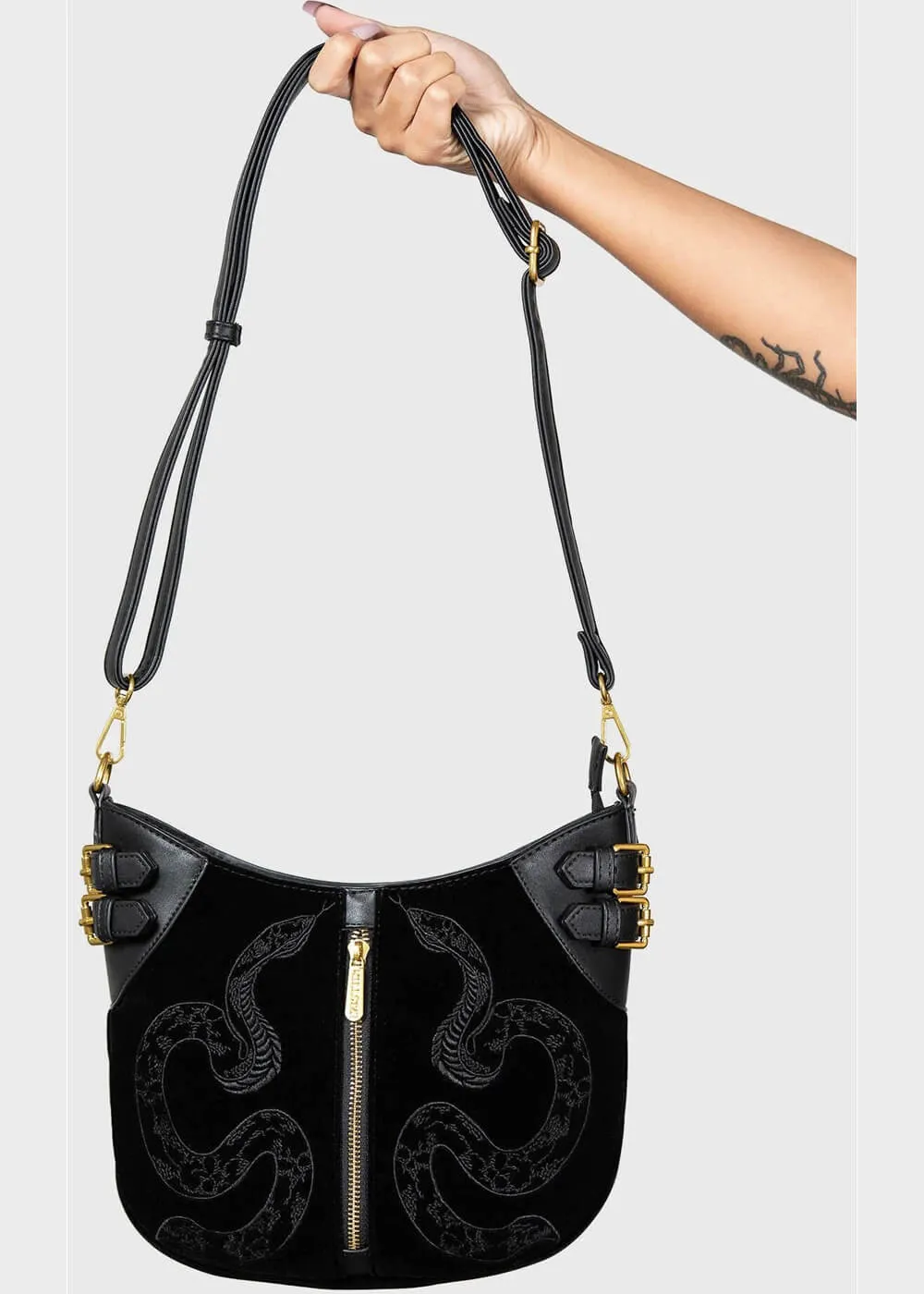 Killstar Adder Snake Bag Black