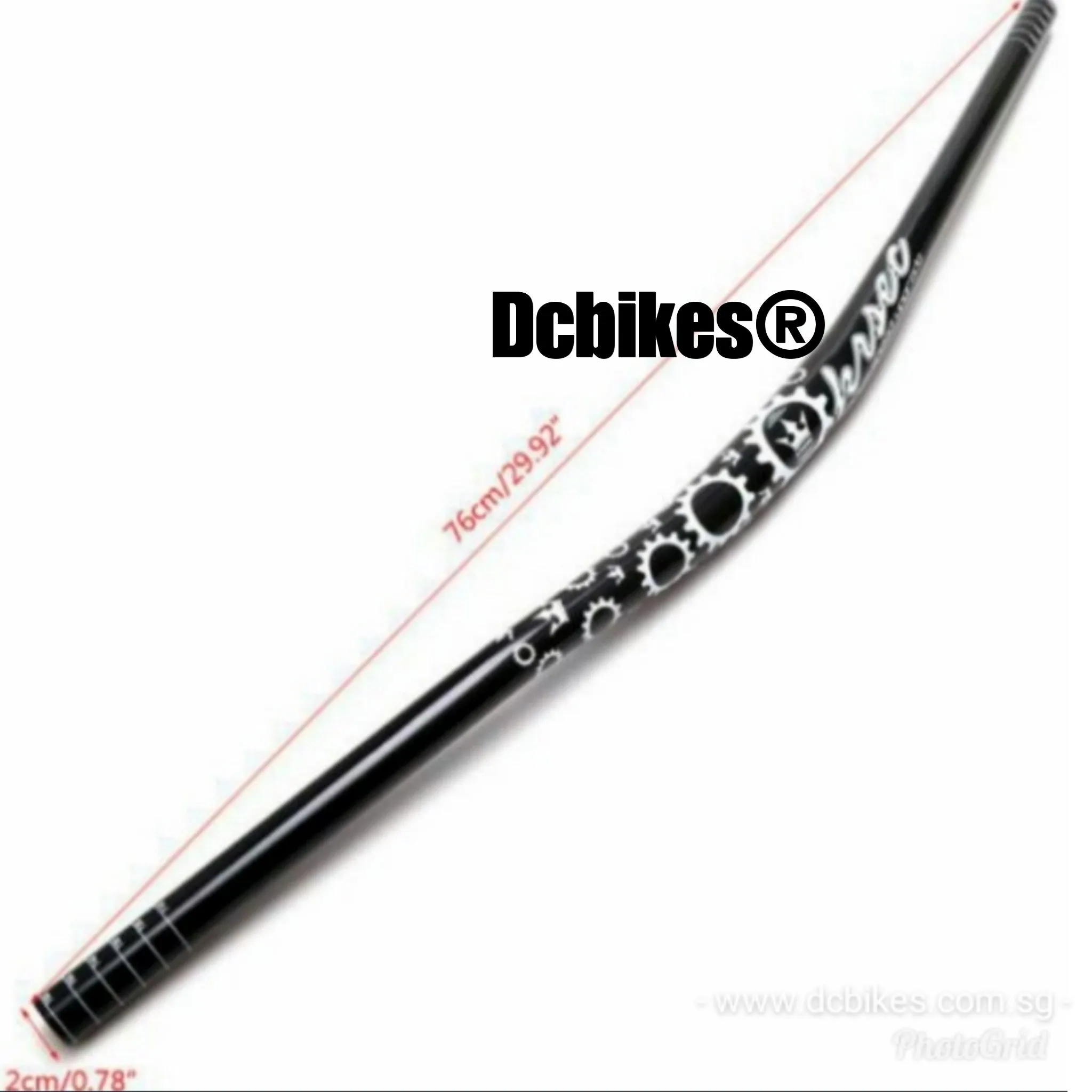 Krsec 760mm Anodized 15mm Rise MTB Handlebar 31.8mm