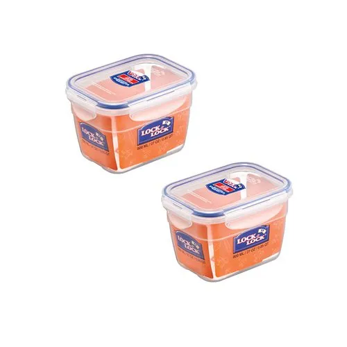 Lock & Lock HSM3660 Rectangle Nestable Style 800ml (Without Hook) (x2)