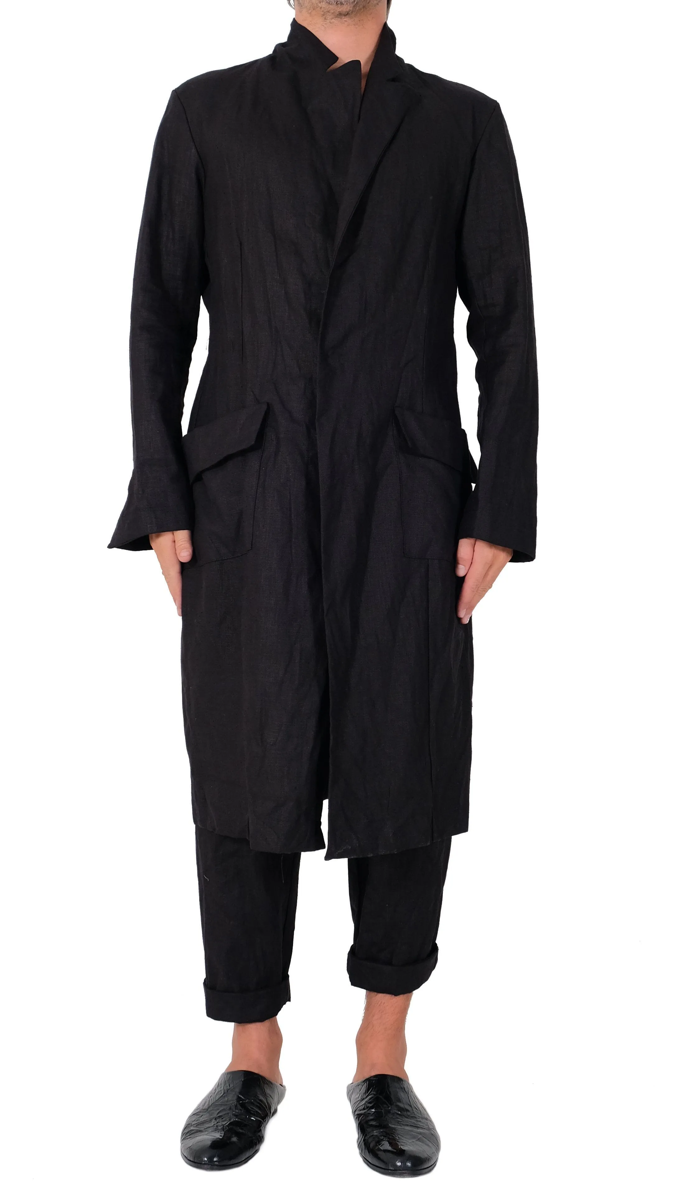 Long Linen Blazer
