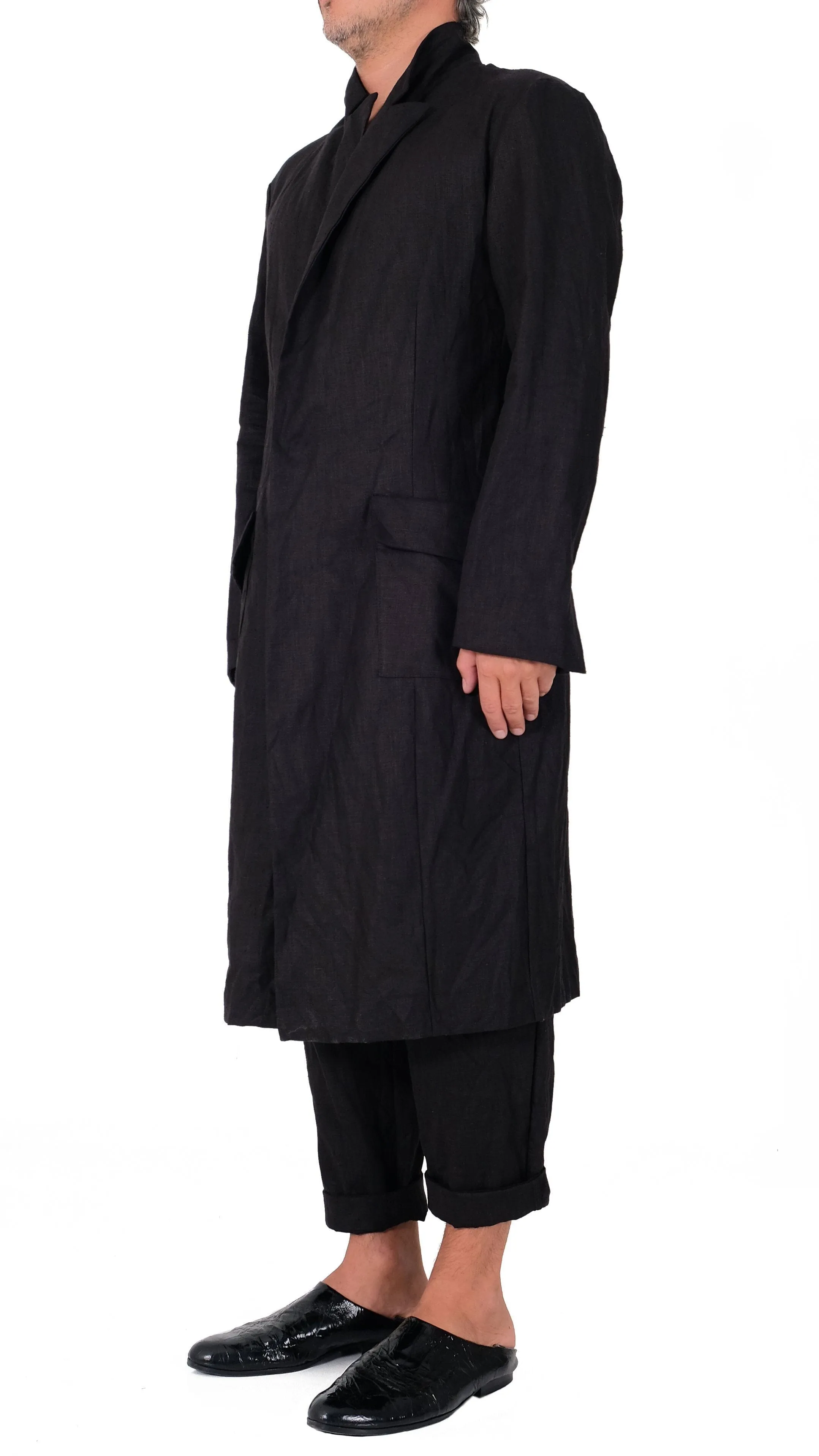 Long Linen Blazer