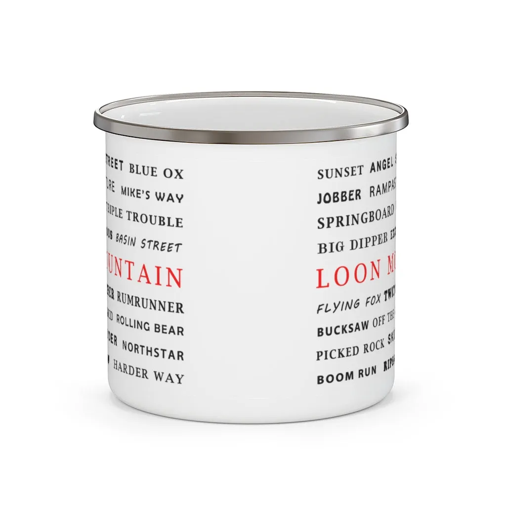 Loon Mountain - Enamel Camping Mug