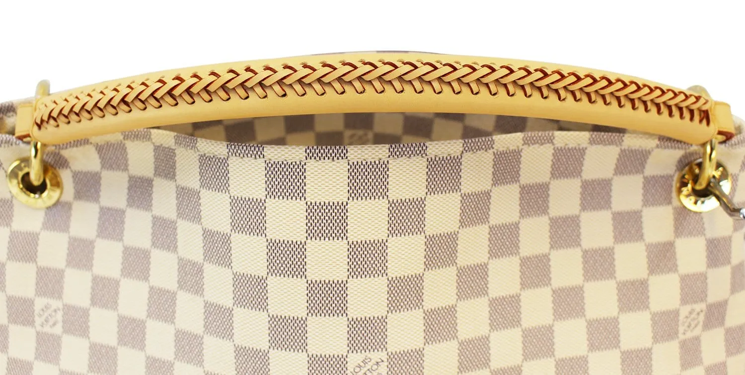 LOUIS VUITTON Artsy MM Damier Azur  Shoulder Handbag