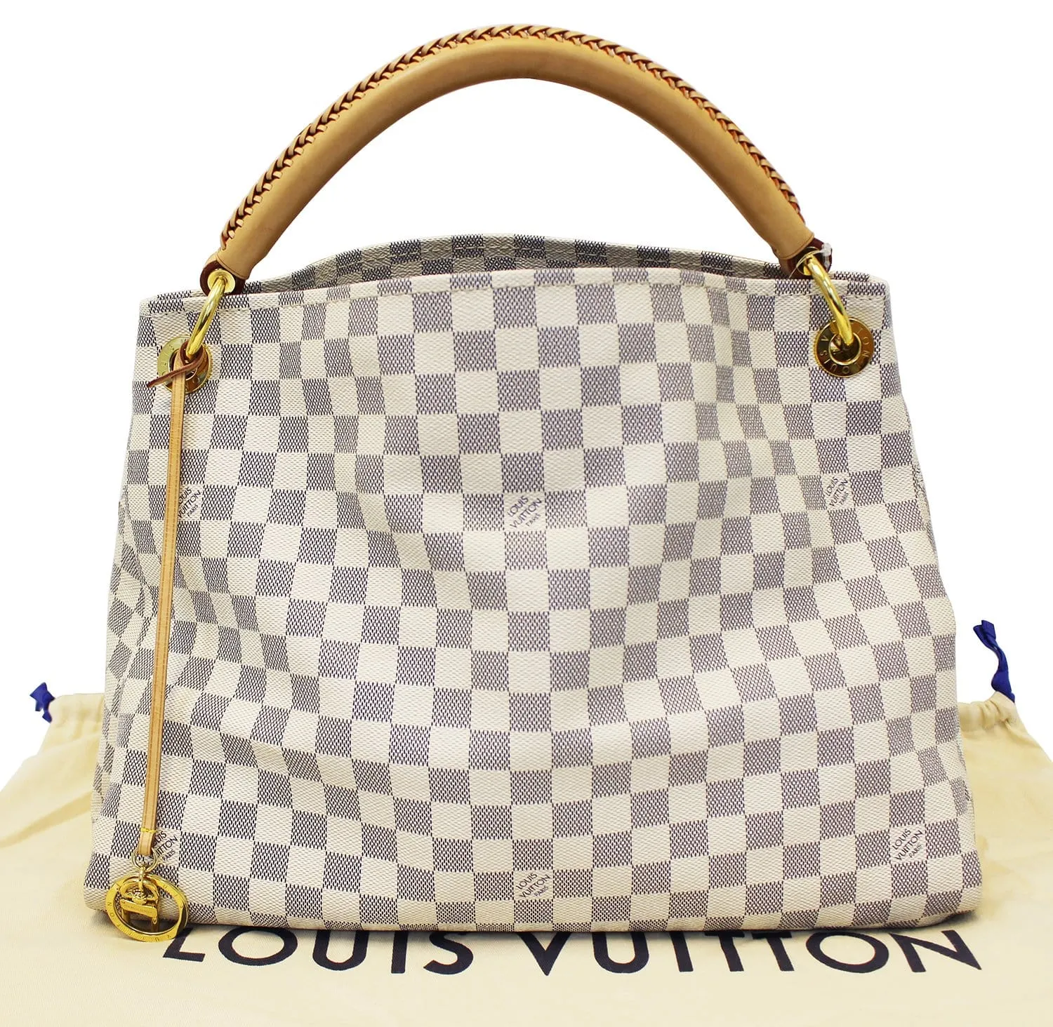 LOUIS VUITTON Artsy MM Damier Azur Shoulder Handbag