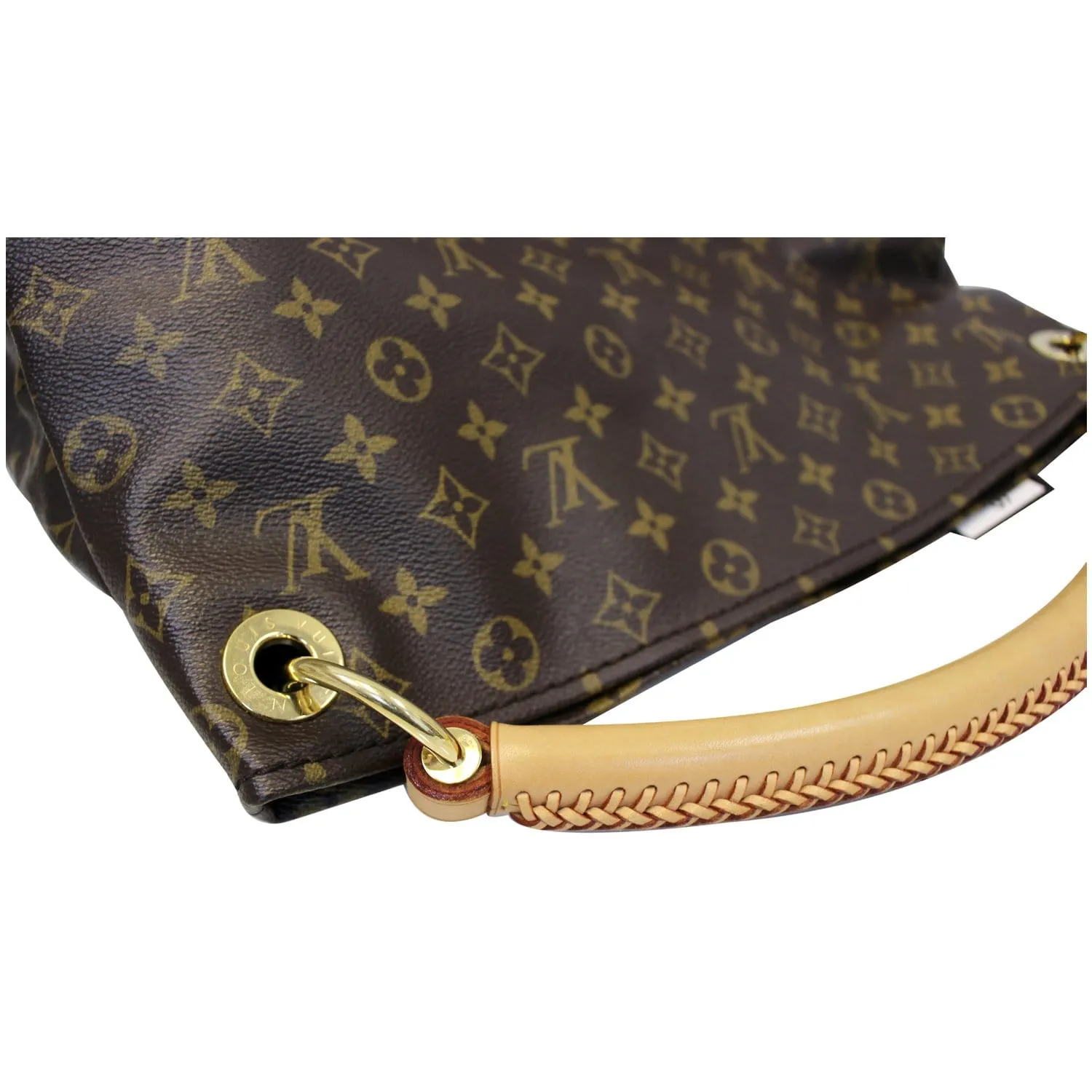 LOUIS VUITTON Artsy MM Monogram Canvas Hobo Brown Shoulder Bag