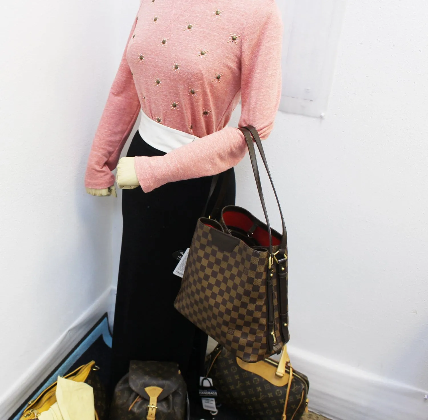 LOUIS VUITTON Cabas Rivington Damier Ebene  Shoulder Bag
