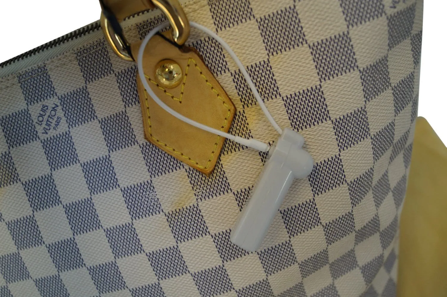 LOUIS VUITTON Damier Azur Canvas White Saleya PM Shoulder Bag - Final Call