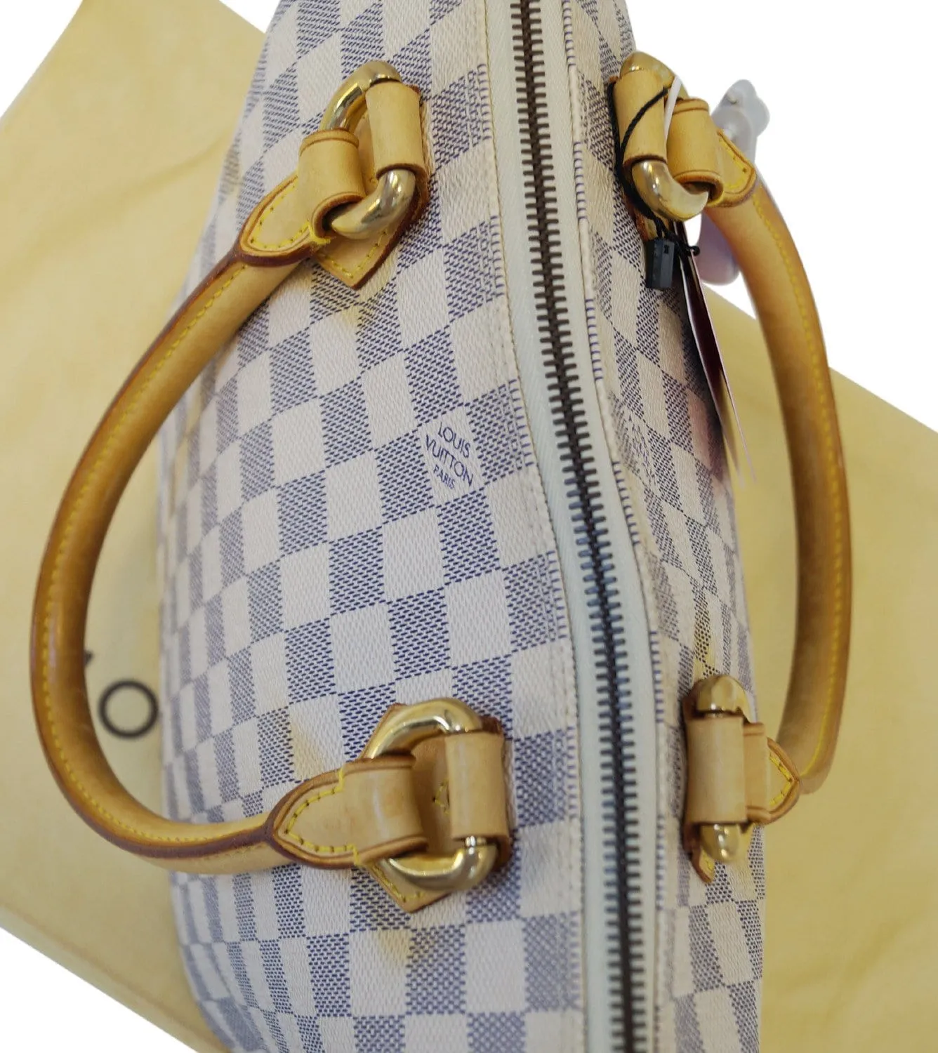 LOUIS VUITTON Damier Azur Canvas White Saleya PM Shoulder Bag - Final Call