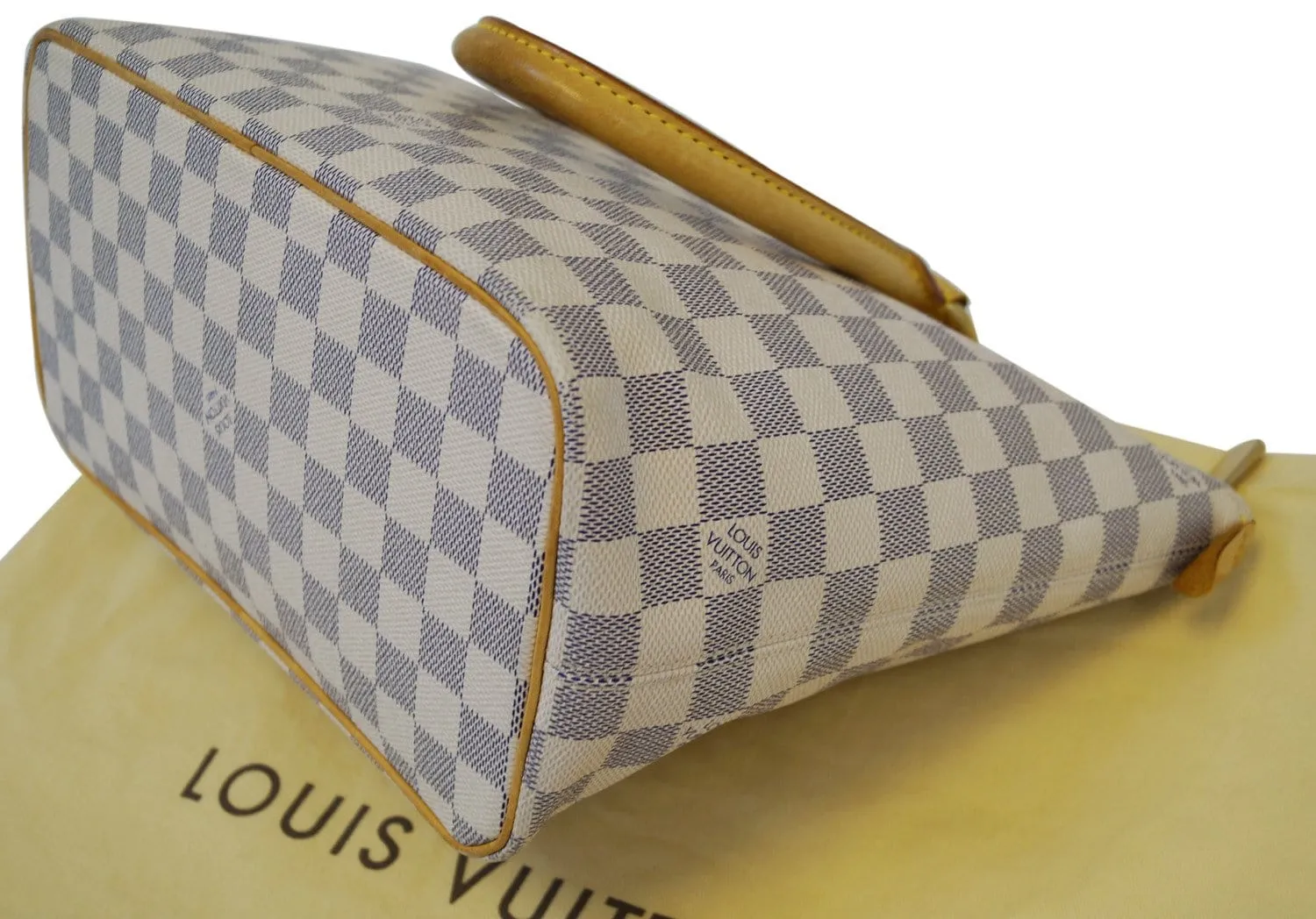 LOUIS VUITTON Damier Azur Canvas White Saleya PM Shoulder Bag - Final Call