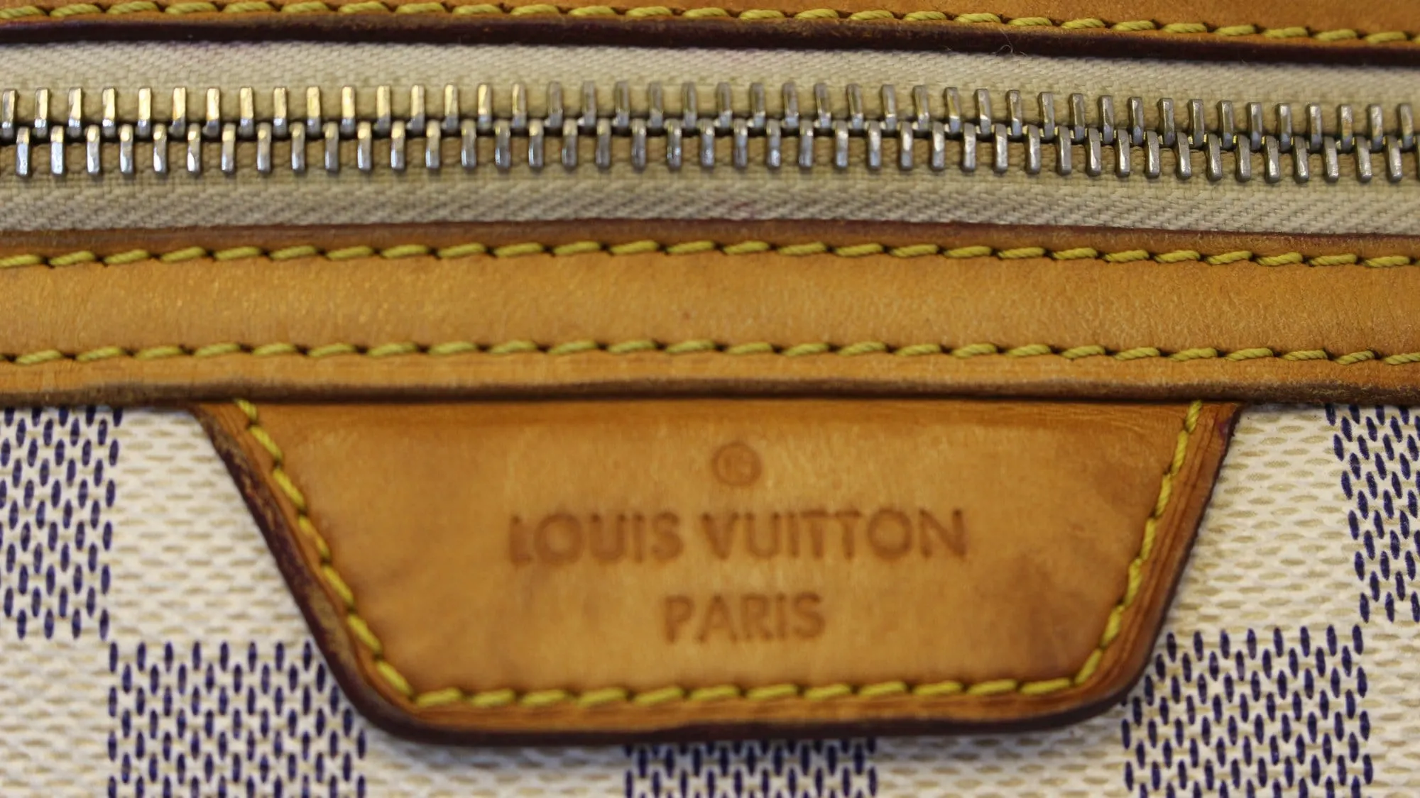 LOUIS VUITTON Damier Azur Evora MM Tote Shoulder Bag