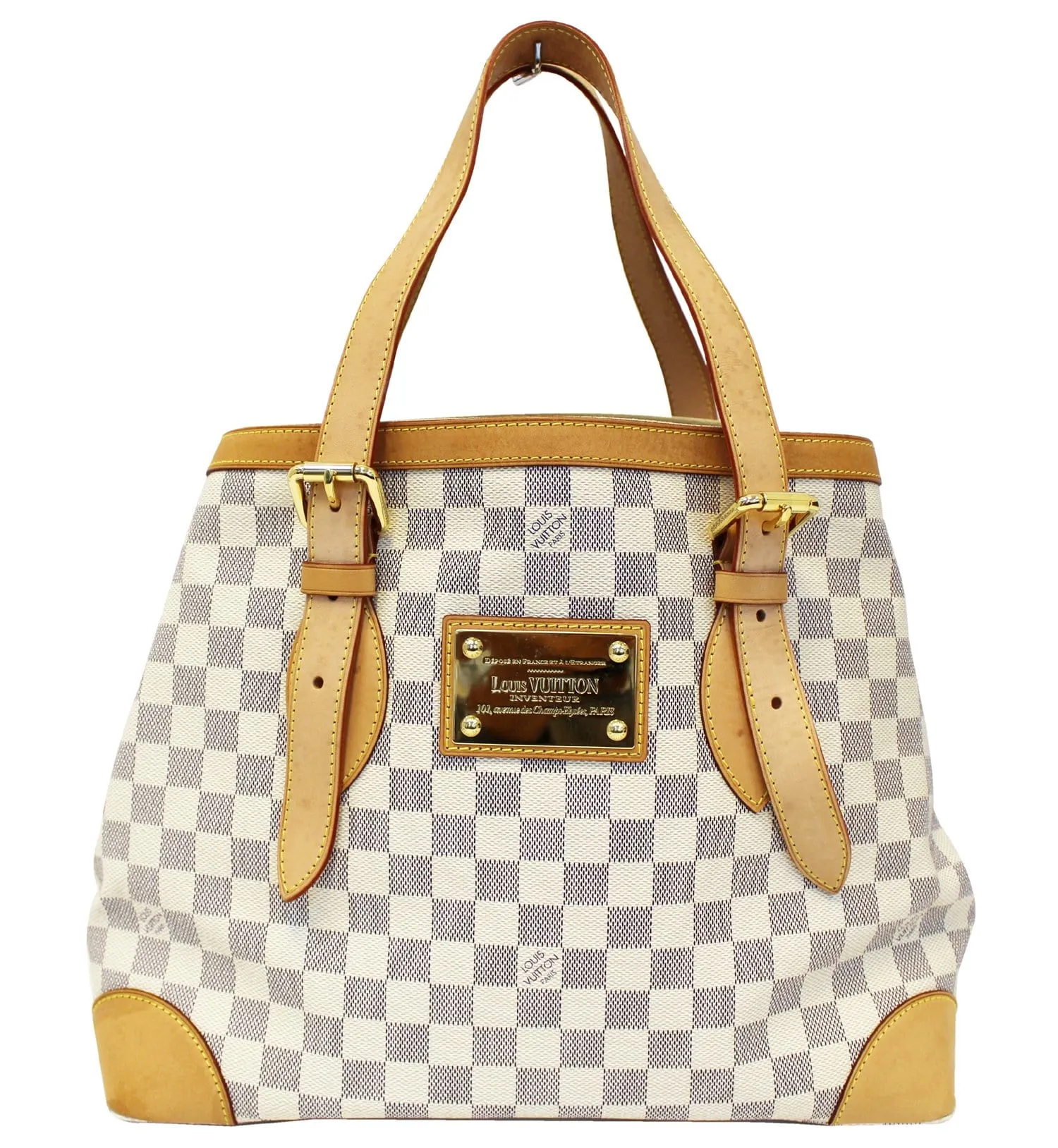 LOUIS VUITTON Damier Azur Hampstead MM Shoulder Bag