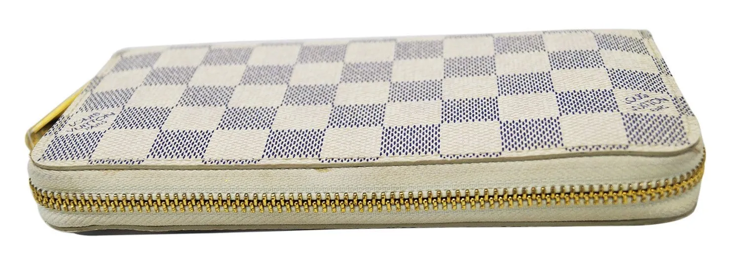 LOUIS VUITTON Damier Azur Zippy Zip Around Long Wallet