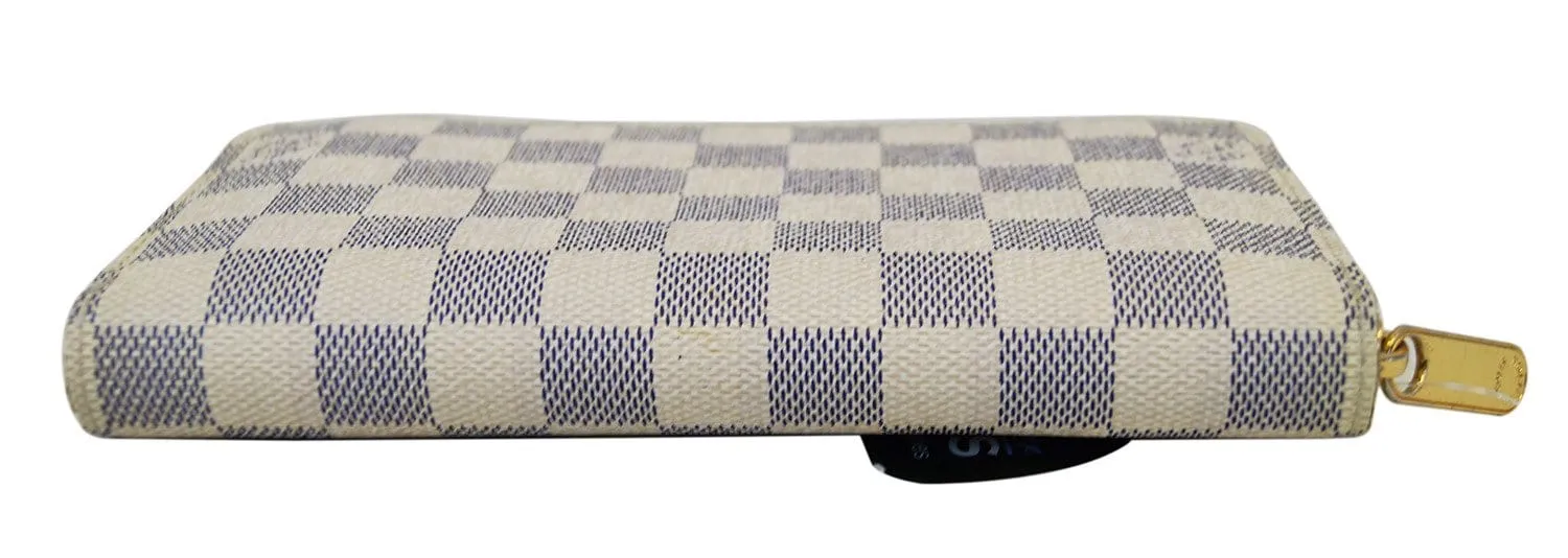 LOUIS VUITTON Damier Azur Zippy Zip Around Long Wallet