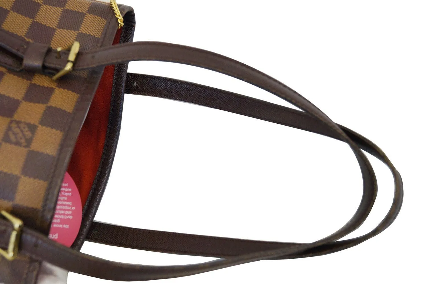 LOUIS VUITTON Damier Ebene Brown Marais Bucket Bag