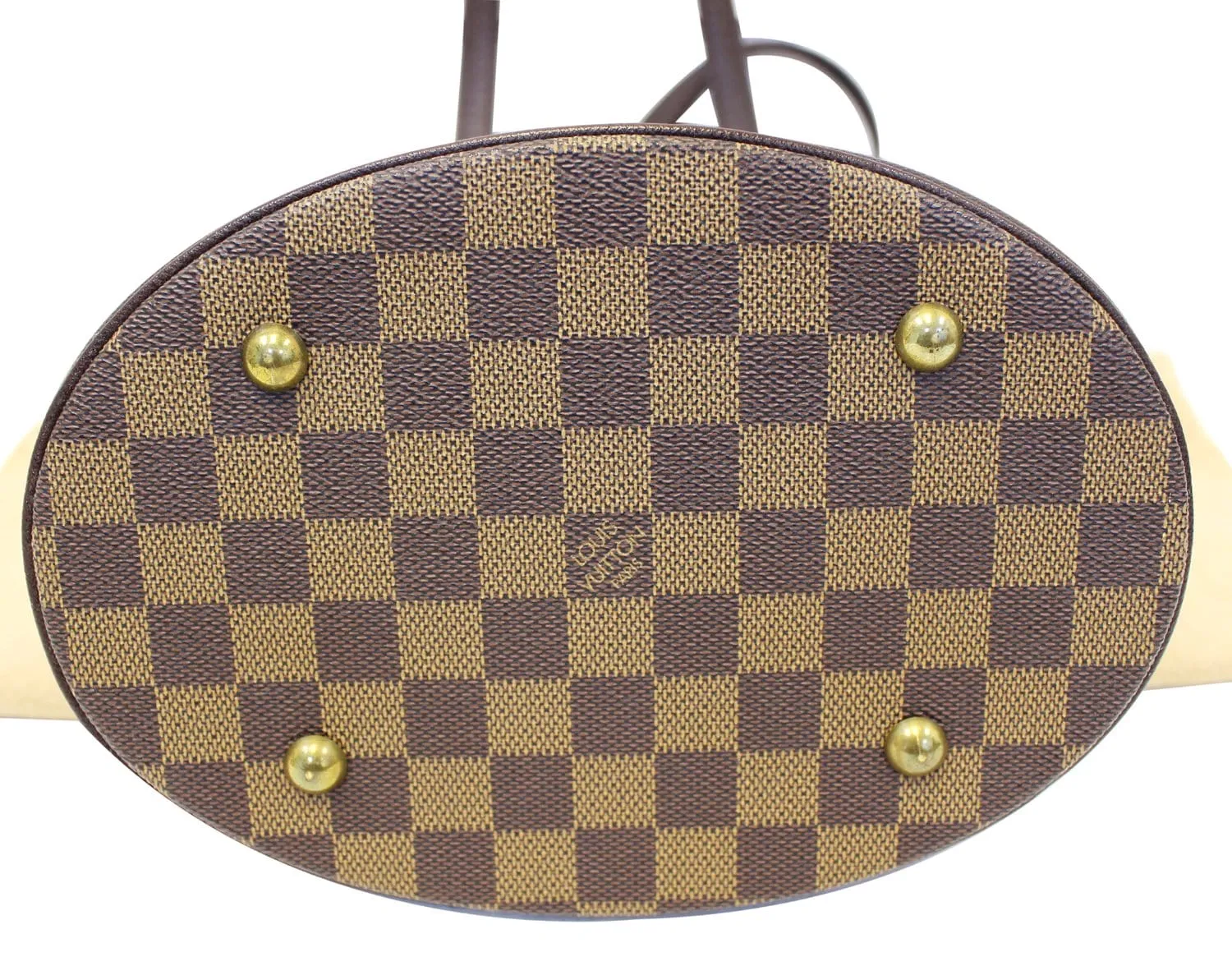 LOUIS VUITTON Damier Ebene Marais Bucket Shoulder Bag