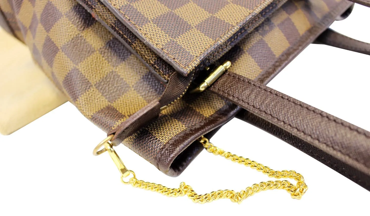 LOUIS VUITTON Damier Ebene Marais Bucket Shoulder Bag