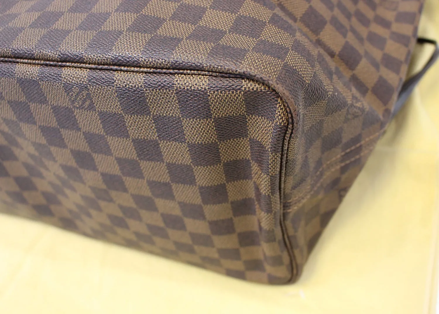 LOUIS VUITTON Damier Ebene Neverfull GM Brown Tote Bag