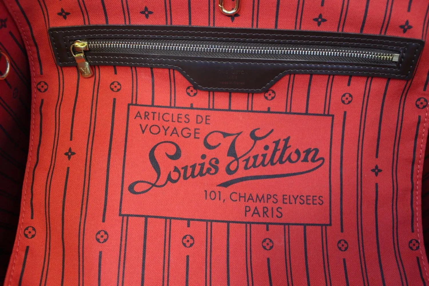 LOUIS VUITTON Damier Ebene Neverfull GM Tote Bag