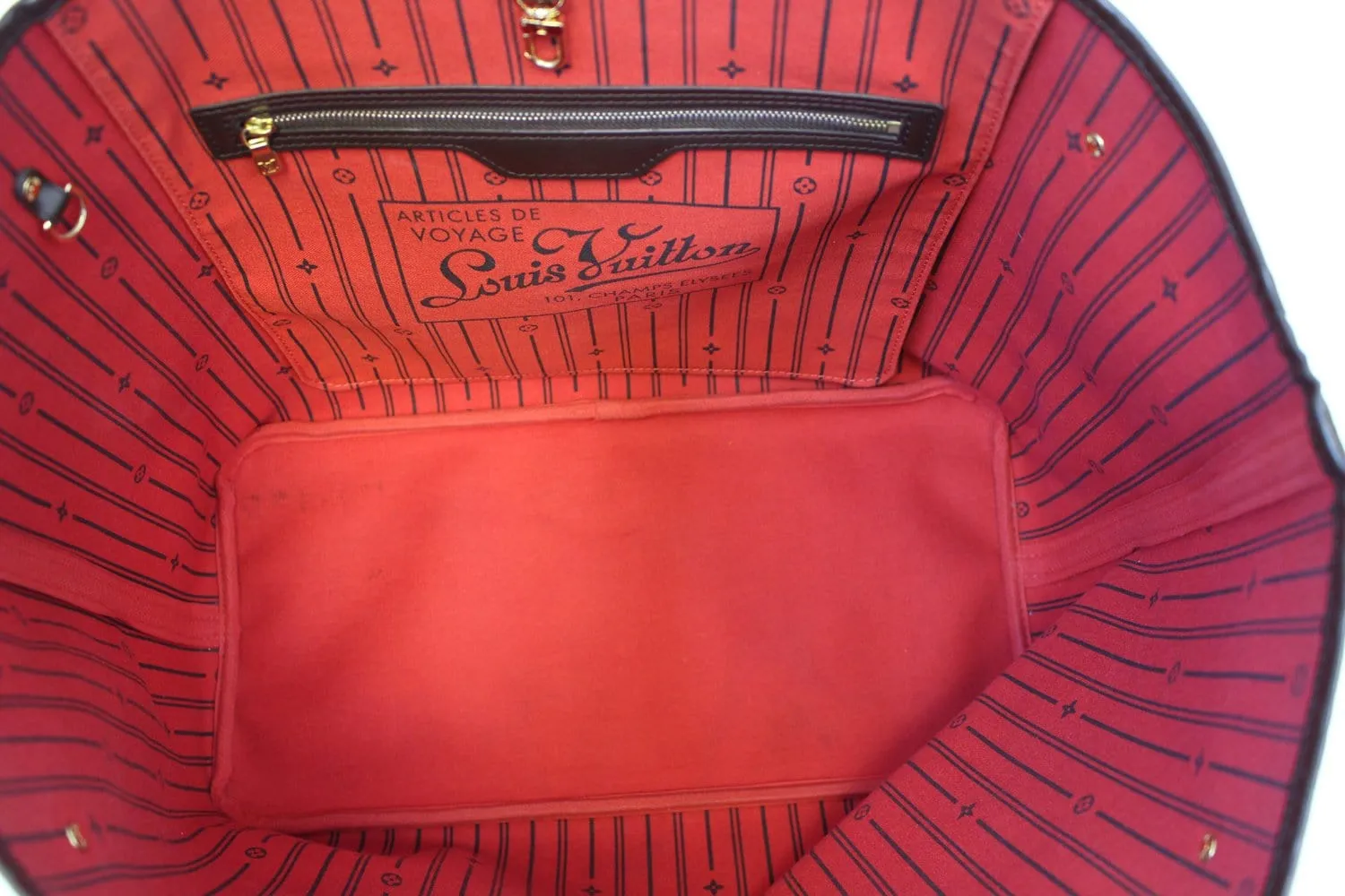 LOUIS VUITTON Damier Ebene Neverfull GM Tote Bag