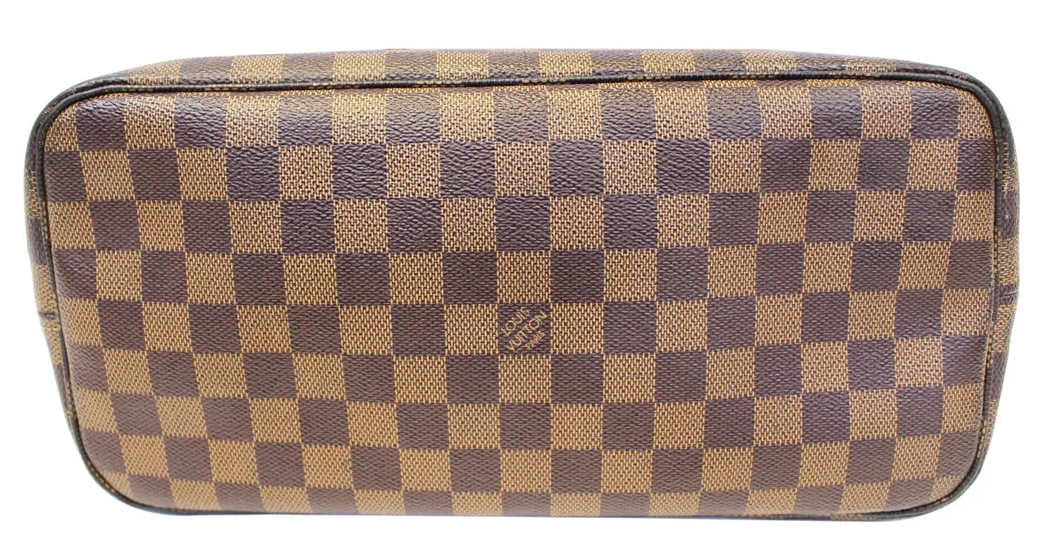 LOUIS VUITTON Damier Ebene Neverfull MM Brown Tote Bag