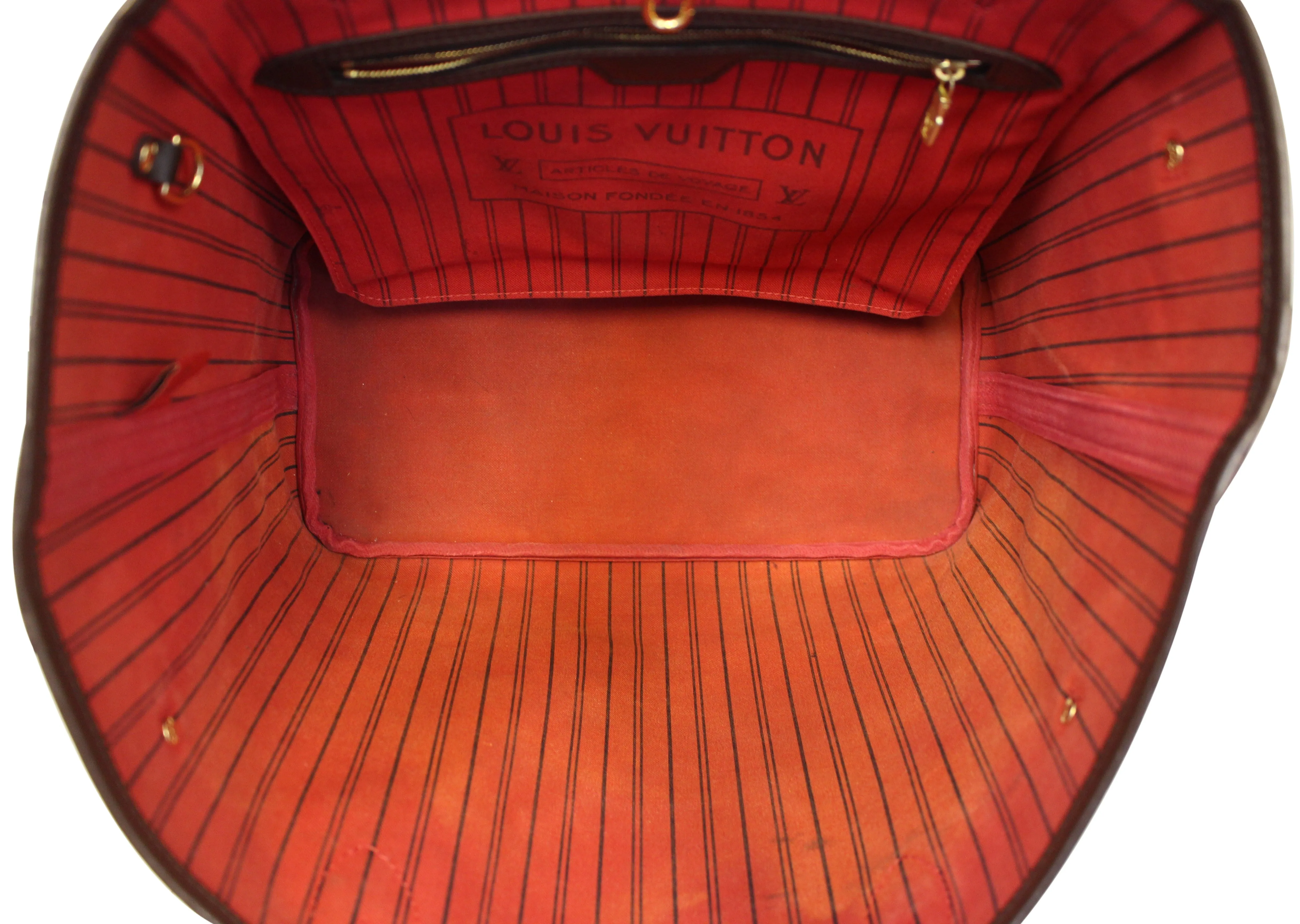 LOUIS VUITTON Damier Ebene Neverfull MM Brown Tote Bag