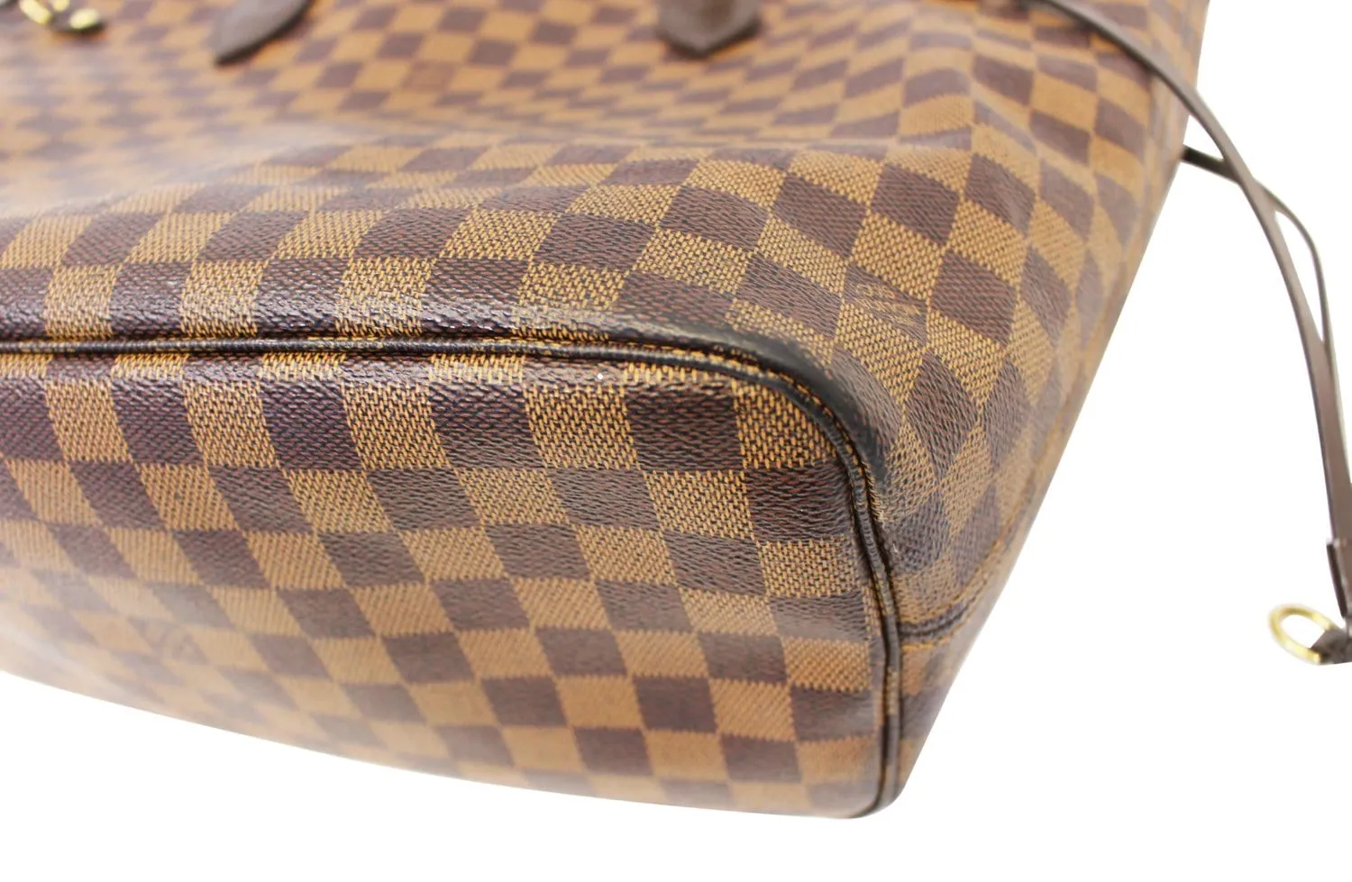 LOUIS VUITTON Damier Ebene Neverfull MM Brown Tote Bag