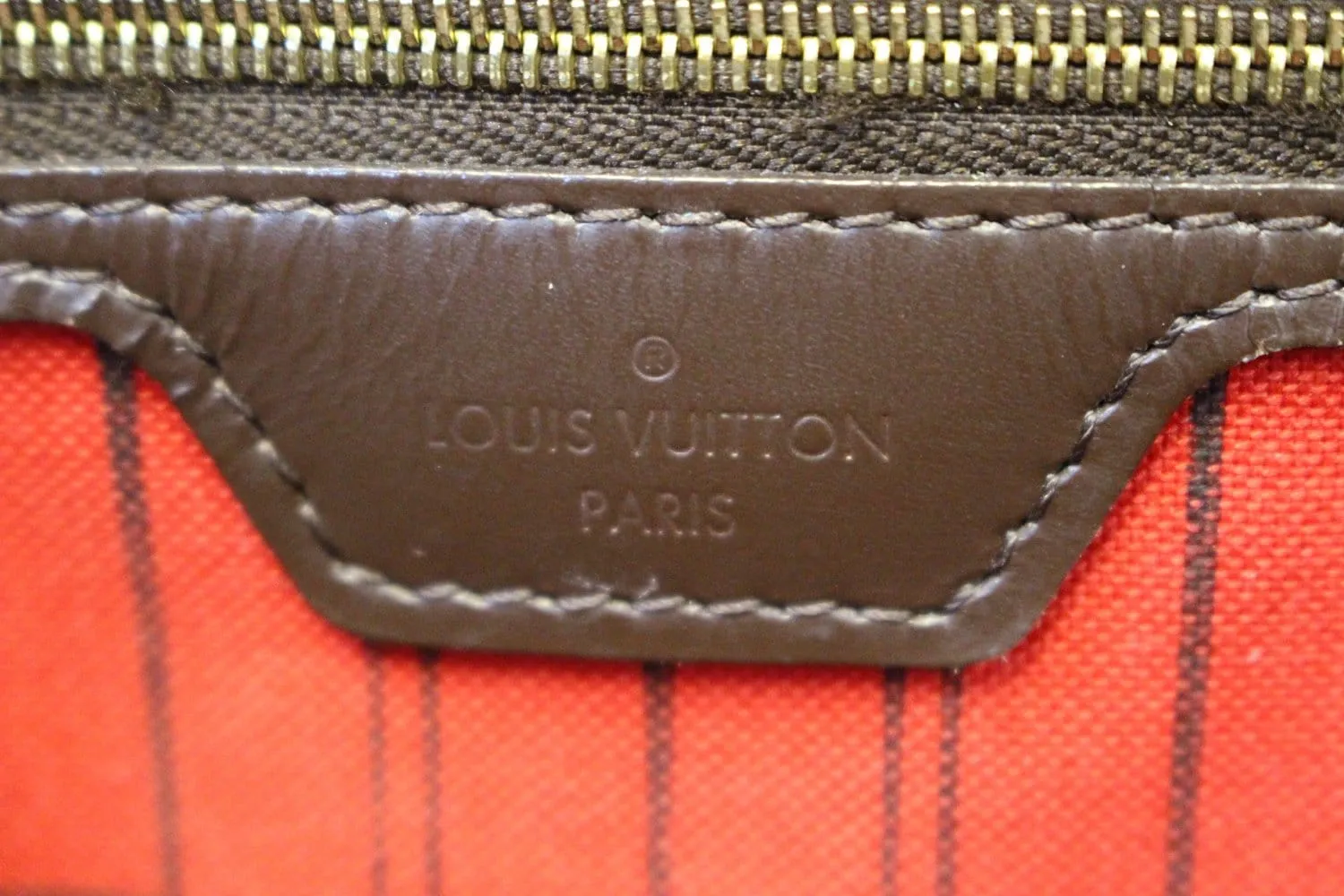 LOUIS VUITTON Damier Ebene Neverfull MM Brown Tote Bag