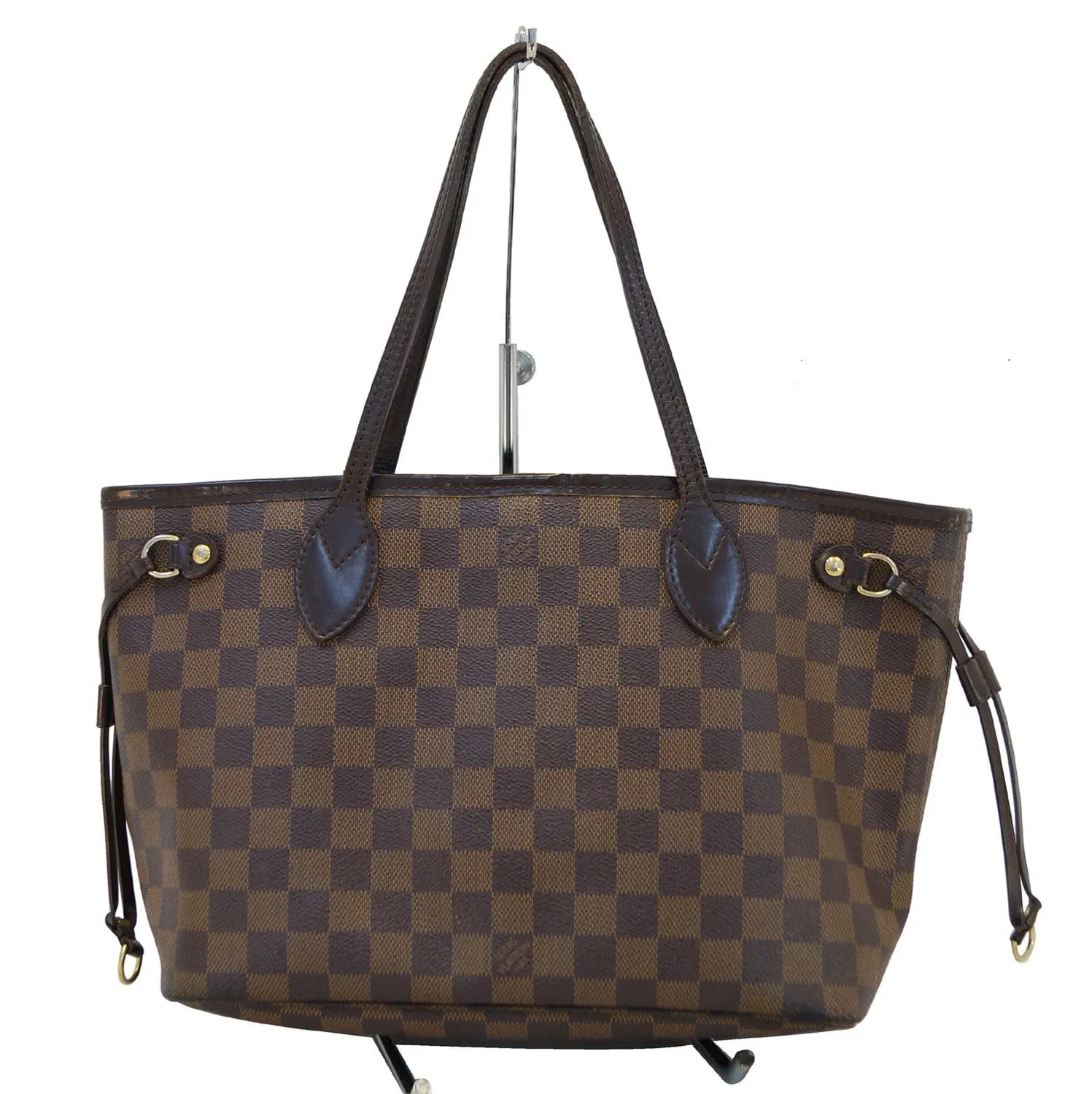 LOUIS VUITTON Damier Ebene Neverfull PM Tote Bag