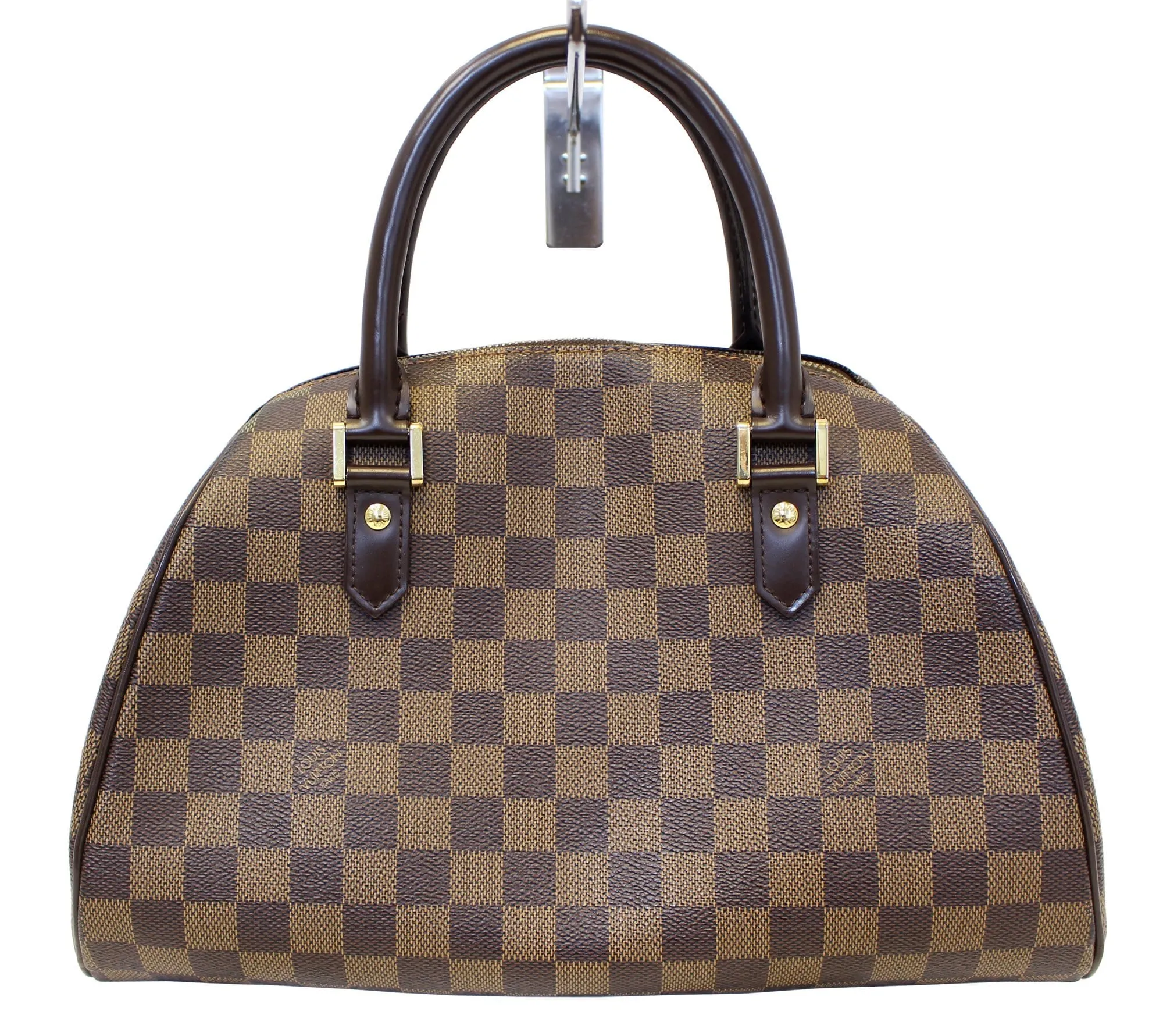 LOUIS VUITTON Damier Ebene Ribera MM Brown Satchel Bag