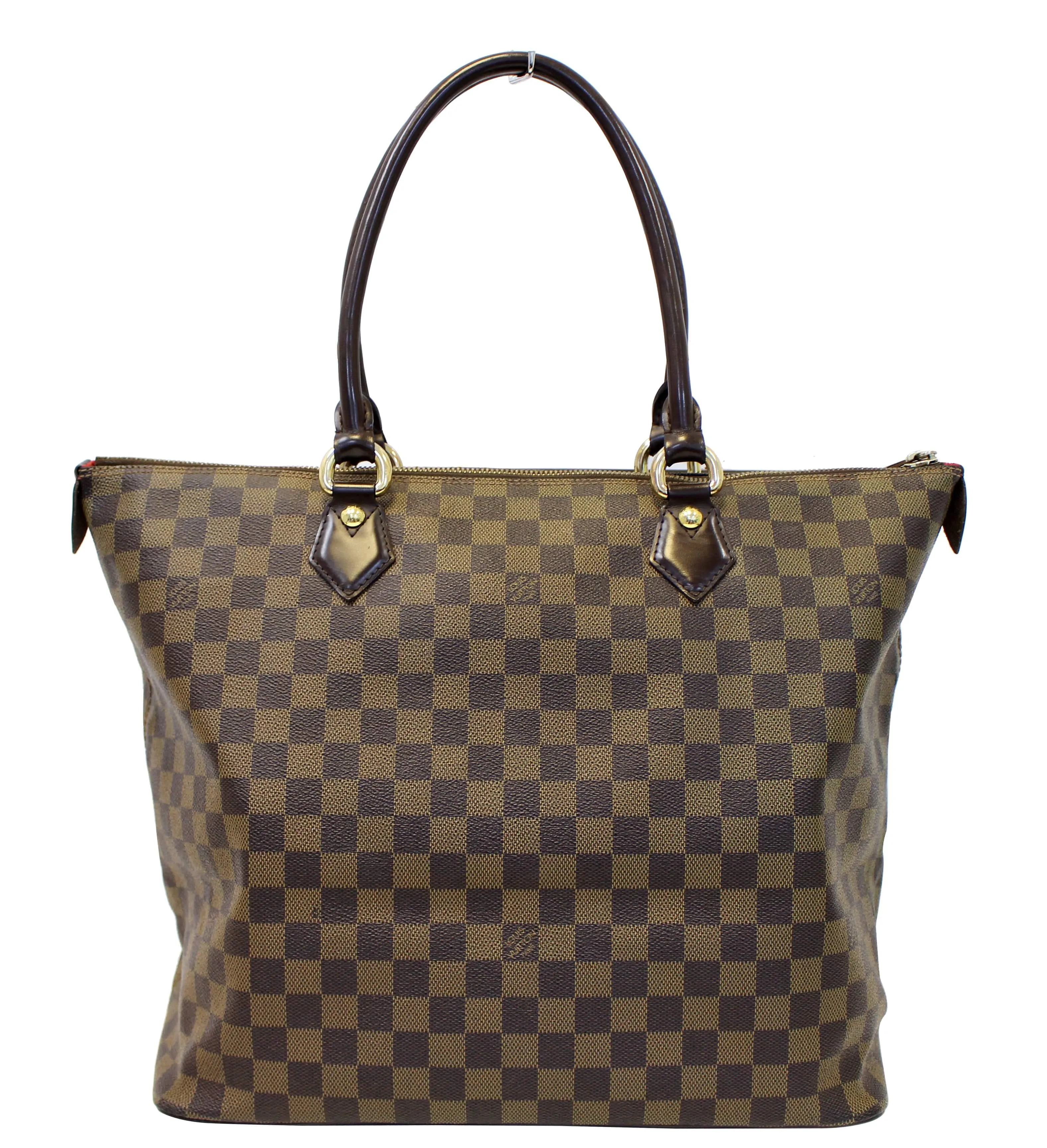 LOUIS VUITTON Damier Ebene Saleya GM Shoulder Handbag