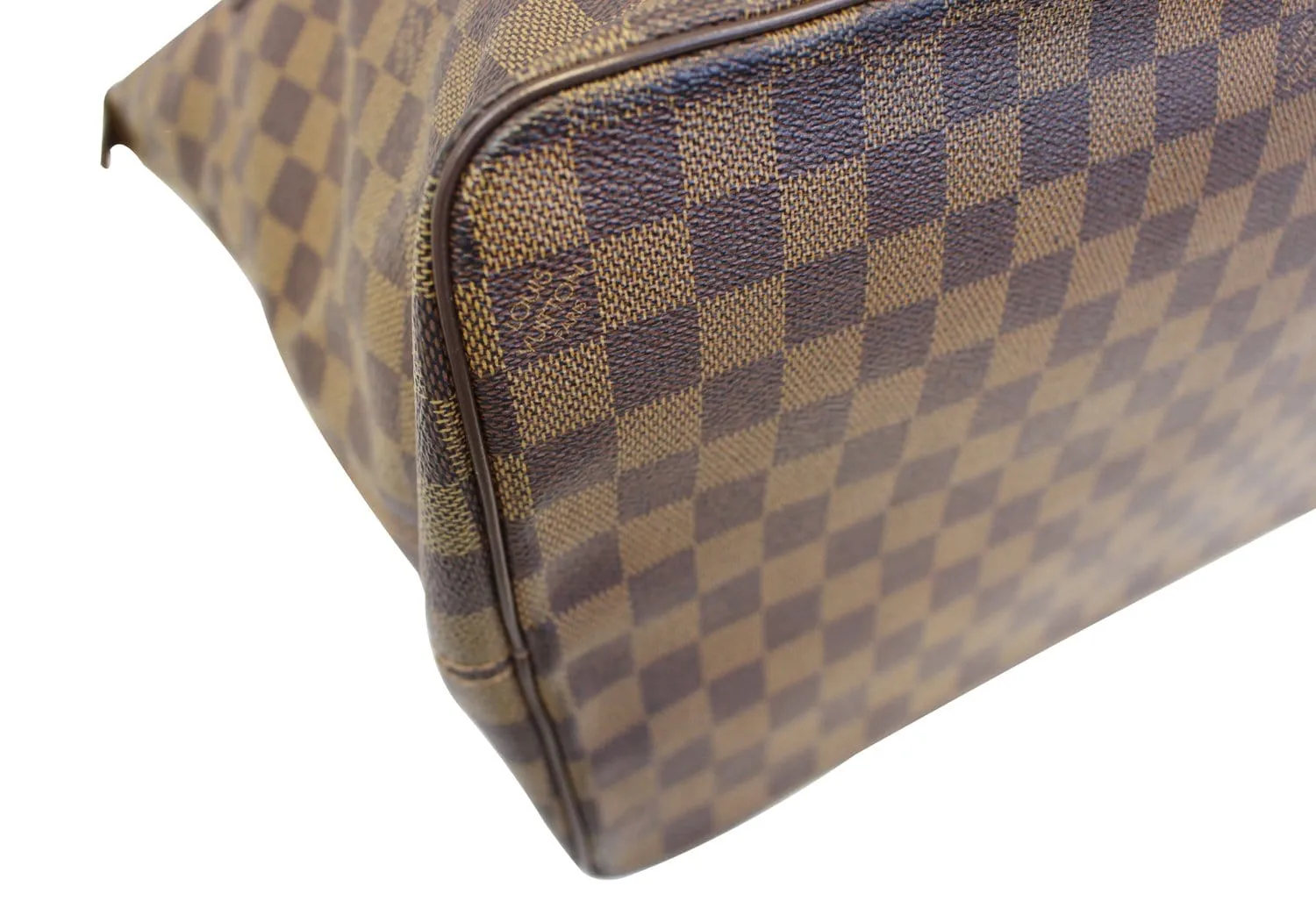 LOUIS VUITTON Damier Ebene Saleya GM Shoulder Handbag