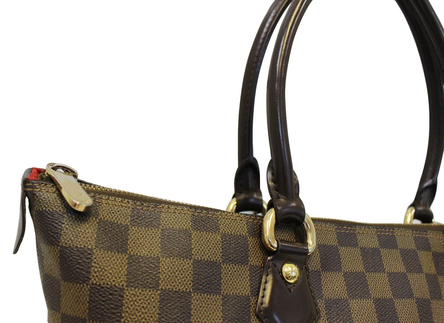 LOUIS VUITTON Damier Ebene Saleya GM Shoulder Handbag