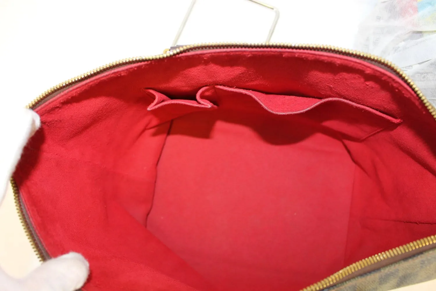 LOUIS VUITTON Damier Ebene Saleya MM Satchel Bag