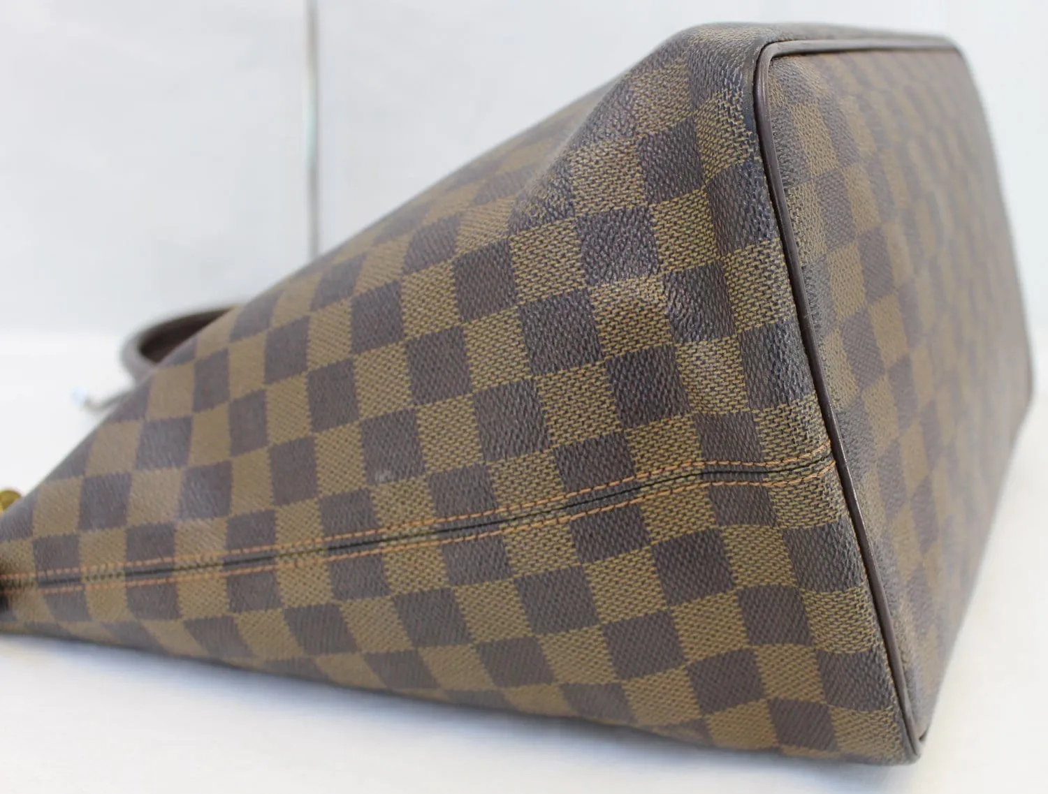 LOUIS VUITTON Damier Ebene Saleya MM Satchel Bag