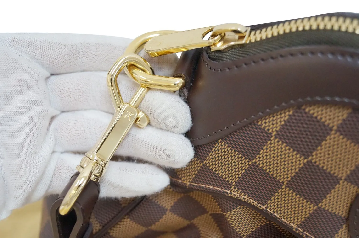LOUIS VUITTON Damier Ebene Trevi GM 2way Shoulder Handbag