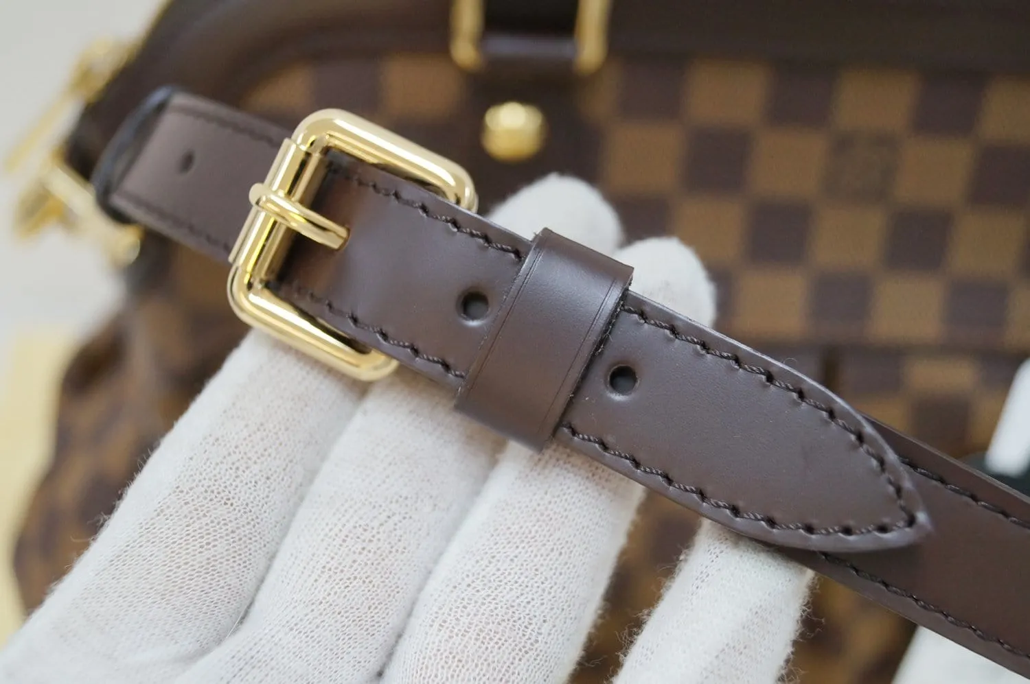 LOUIS VUITTON Damier Ebene Trevi GM 2way Shoulder Handbag