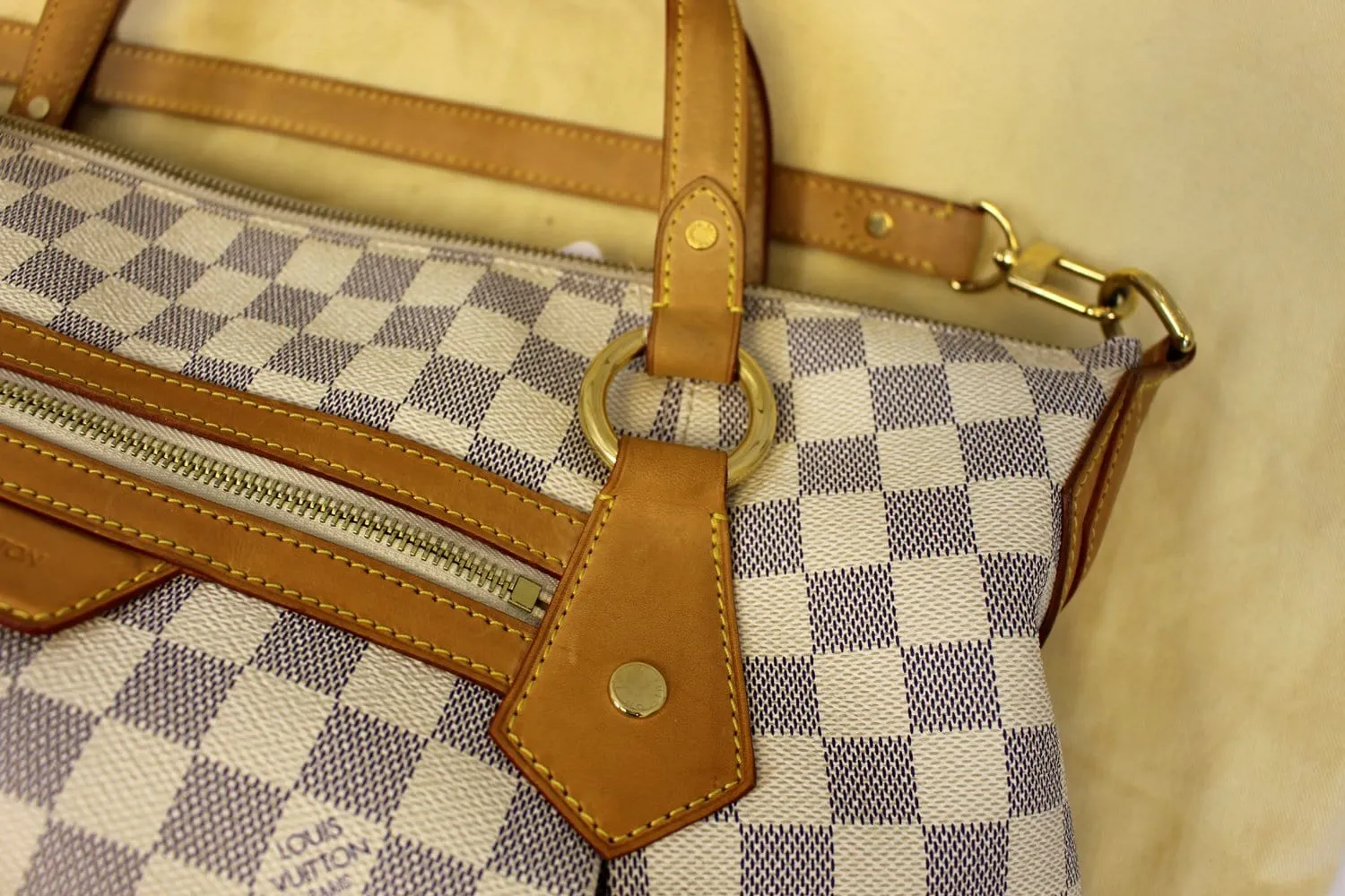 LOUIS VUITTON Evora GM Damier Azur Tote Shoulder Bag