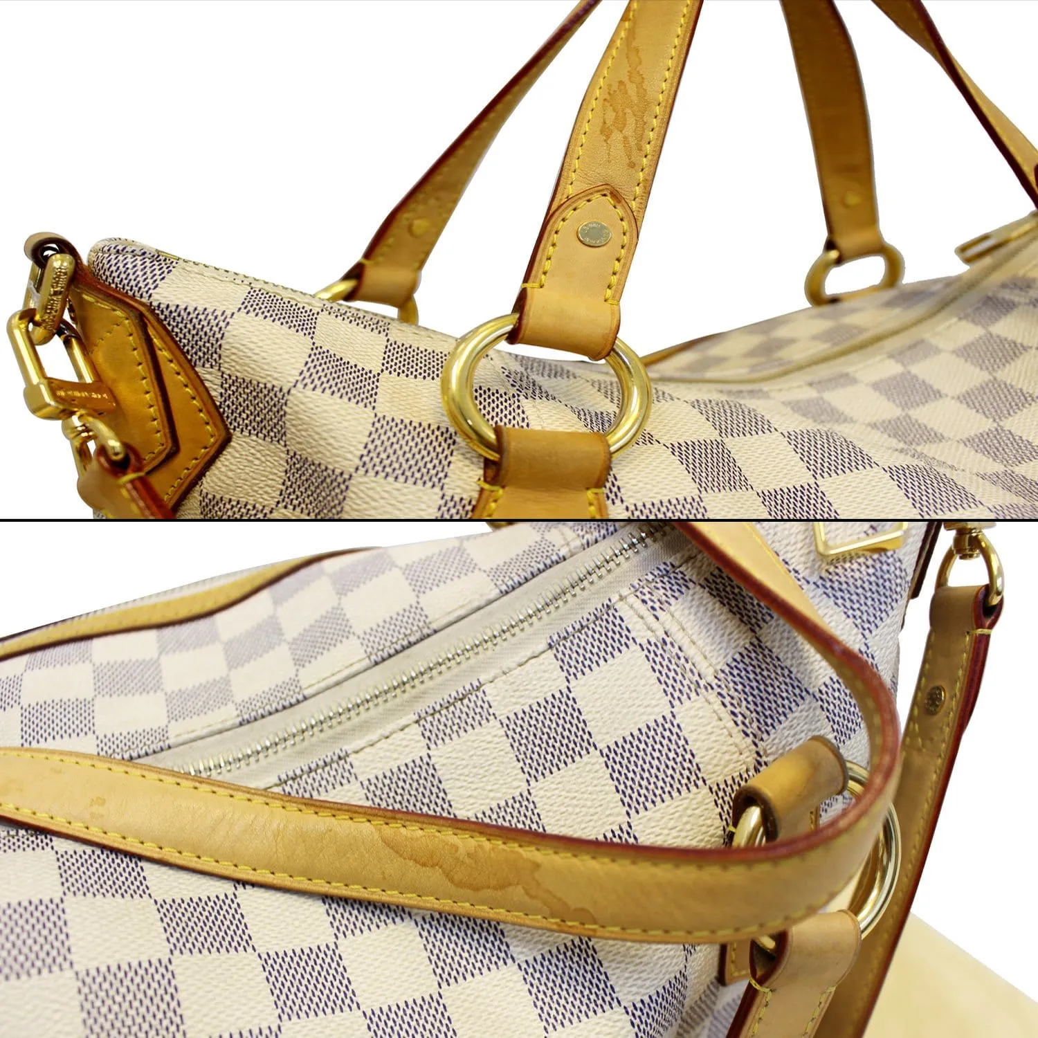 LOUIS VUITTON Evora MM Damier Azur Tote Shoulder Bag