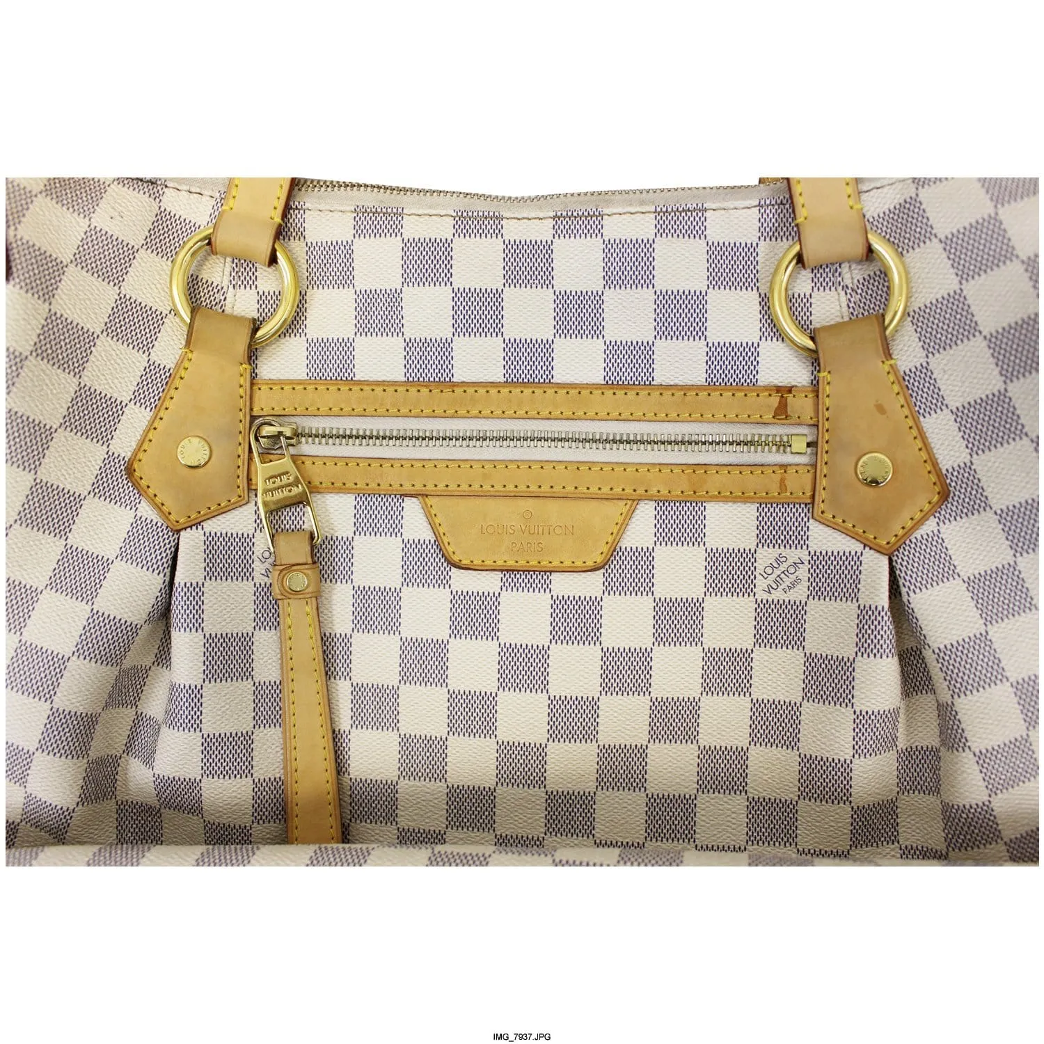 LOUIS VUITTON Evora MM Damier Azur Tote Shoulder Bag