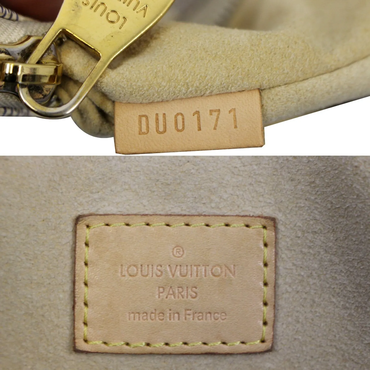 LOUIS VUITTON Evora MM Damier Azur Tote Shoulder Bag