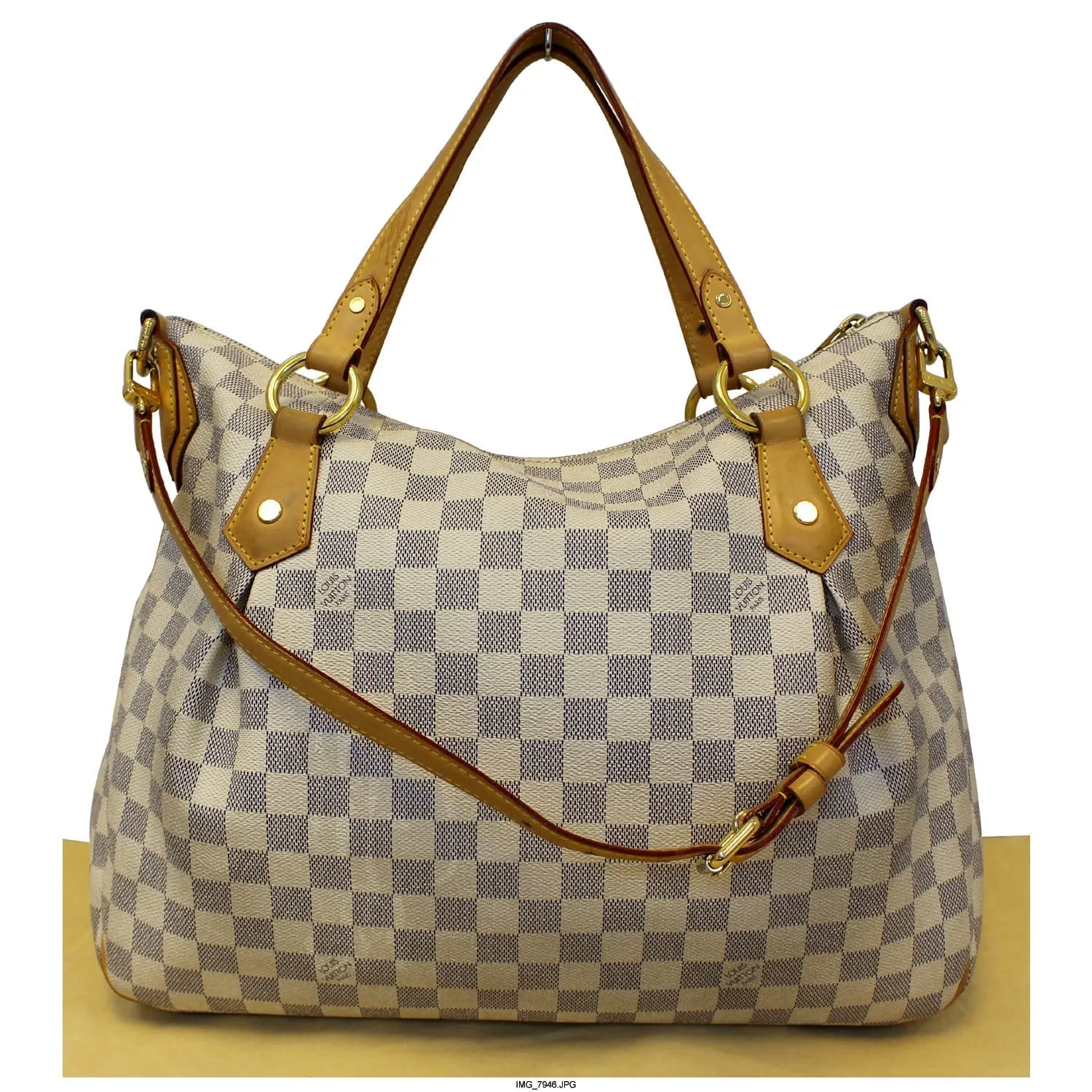 LOUIS VUITTON Evora MM Damier Azur Tote Shoulder Bag
