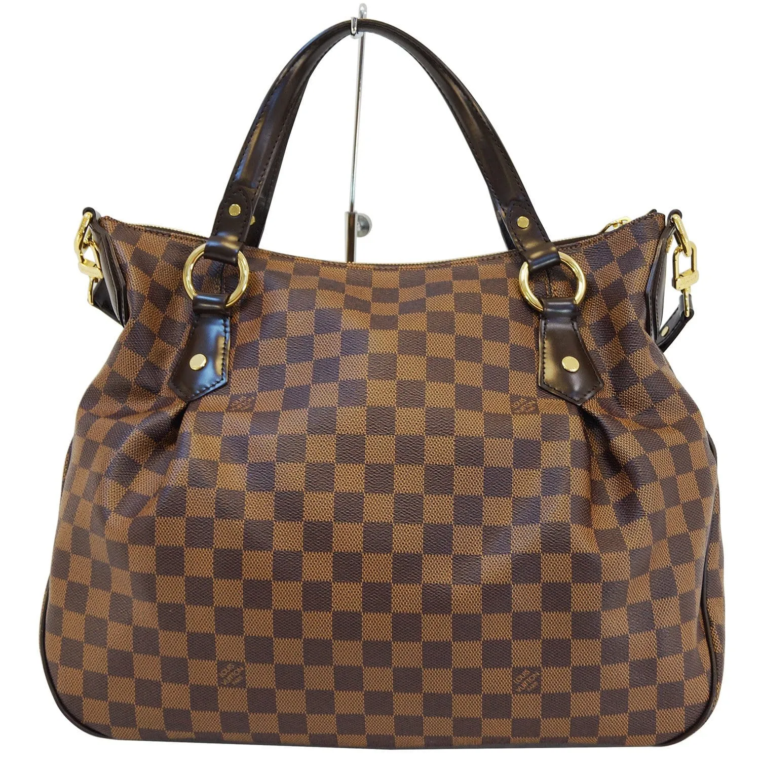 LOUIS VUITTON Evora MM Damier Ebene Tote Excellent Shoulder Bag