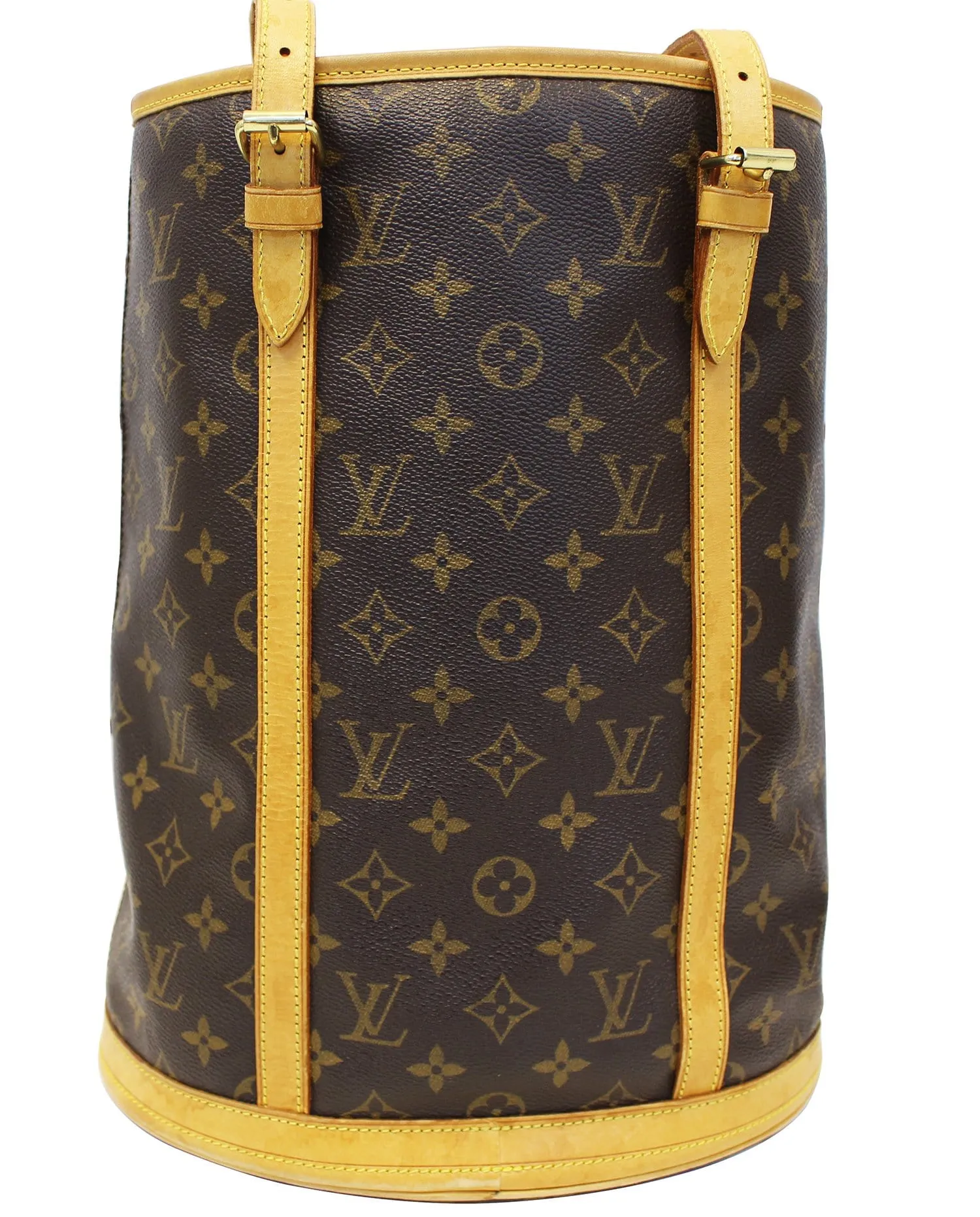 LOUIS VUITTON Monogram Brown Bucket GM Shoulder Bag